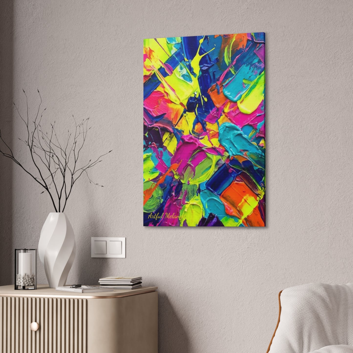 Acrylic Abstract Canvas Print - Richly Textured Artistry