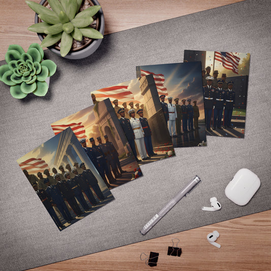 Honoring Black Military Service – Memorial Day Greeting Card Set 4/Multi-Design Greeting Cards (5-Pack)
