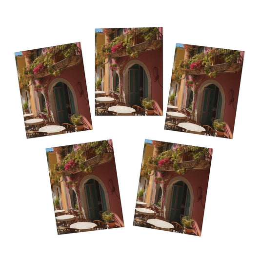 Italian Hillside Scene Design Note Cards (5-Pack)