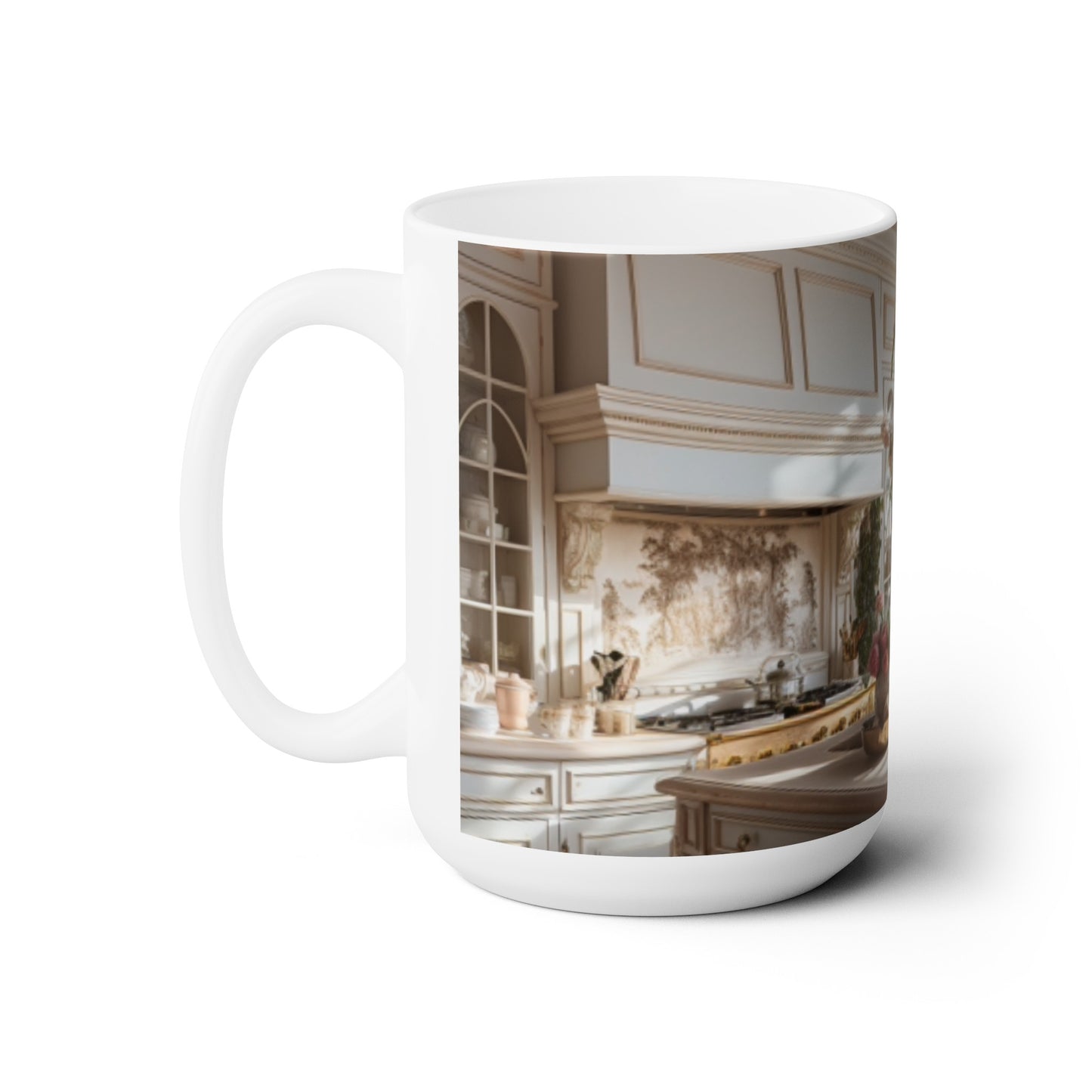 Elegant Kitchen Themed Ceramic Mug 15oz
