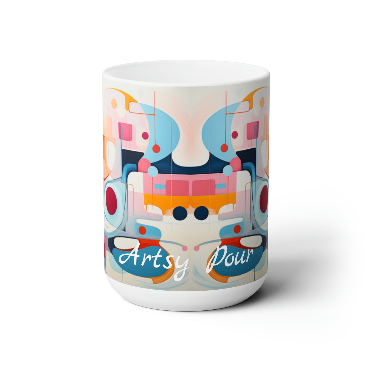 Artsy Pour Ceramic Mug 15oz