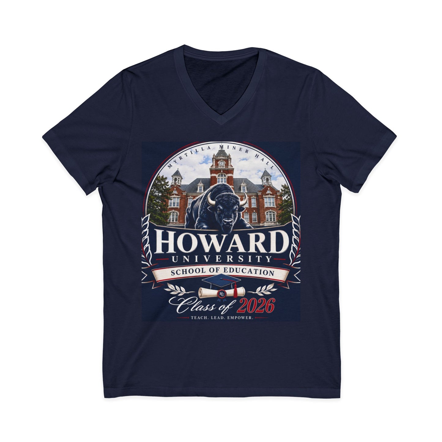Howard University Class of 2026 Unisex V-Neck T-Shirt | The Mecca Incoming Class Tee