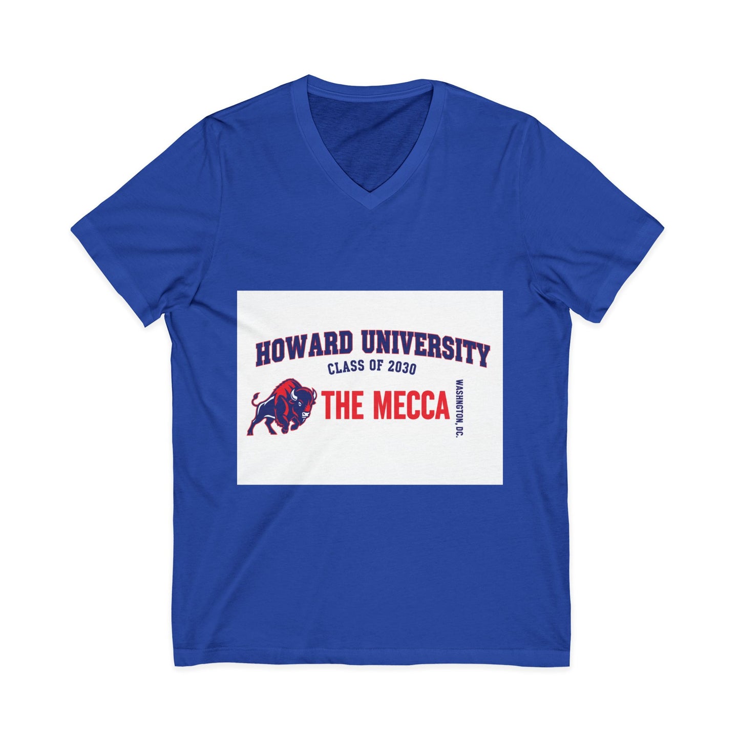 Howard University Class of 2030 Unisex V-Neck T-Shirt | The Mecca Incoming Class Tee