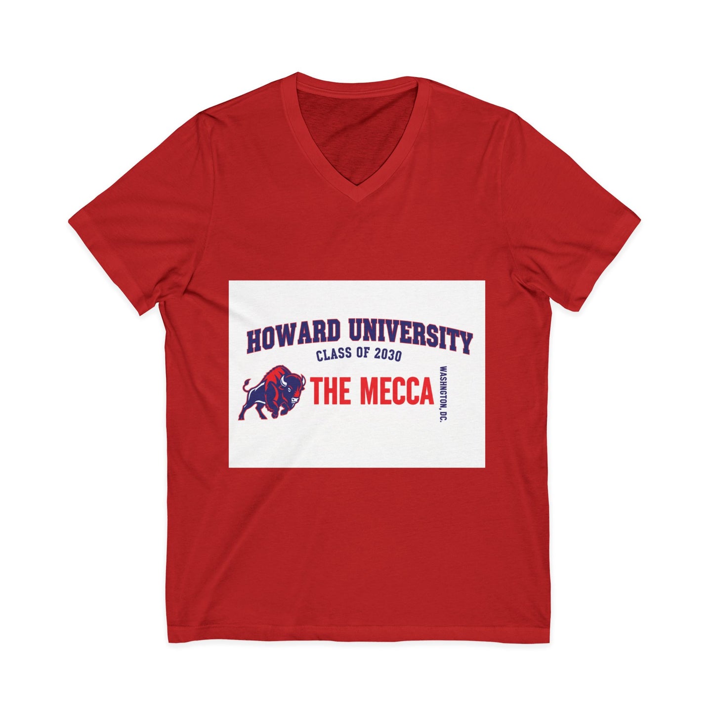 Howard University Class of 2030 Unisex V-Neck T-Shirt | The Mecca Incoming Class Tee