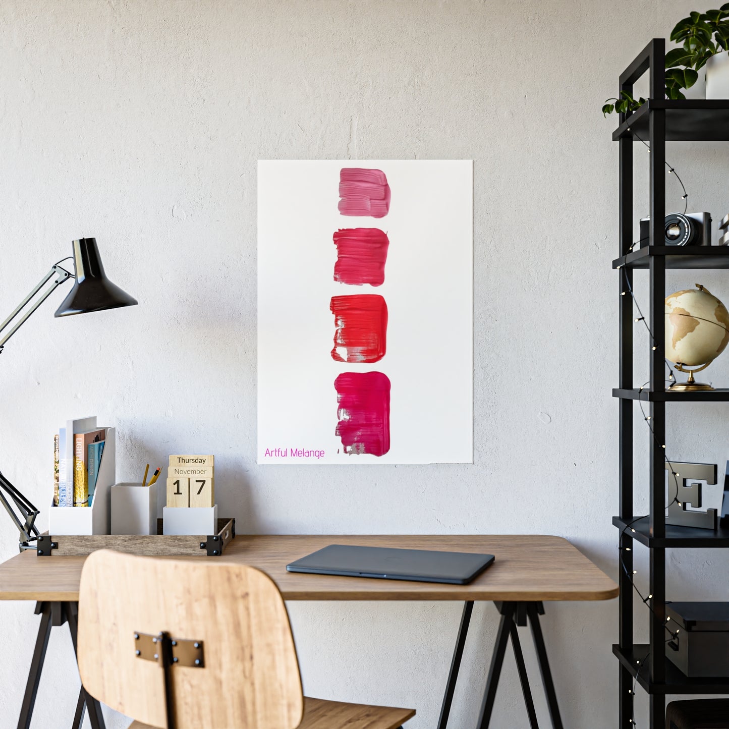 Gleaming Acrylic Abstract Poster: A Spectrum of Colorful Elegance