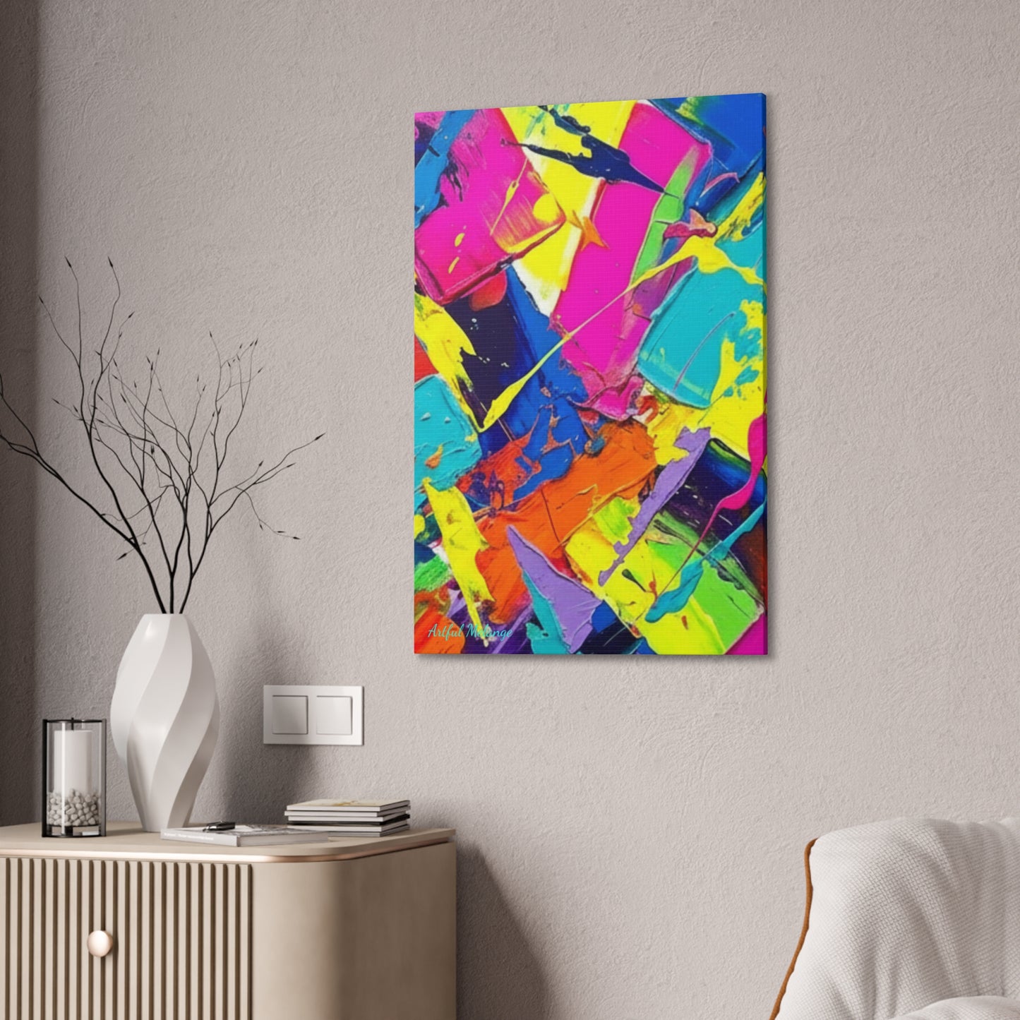 Acrylic Abstract Canvas Print - Richly Textured Artistry