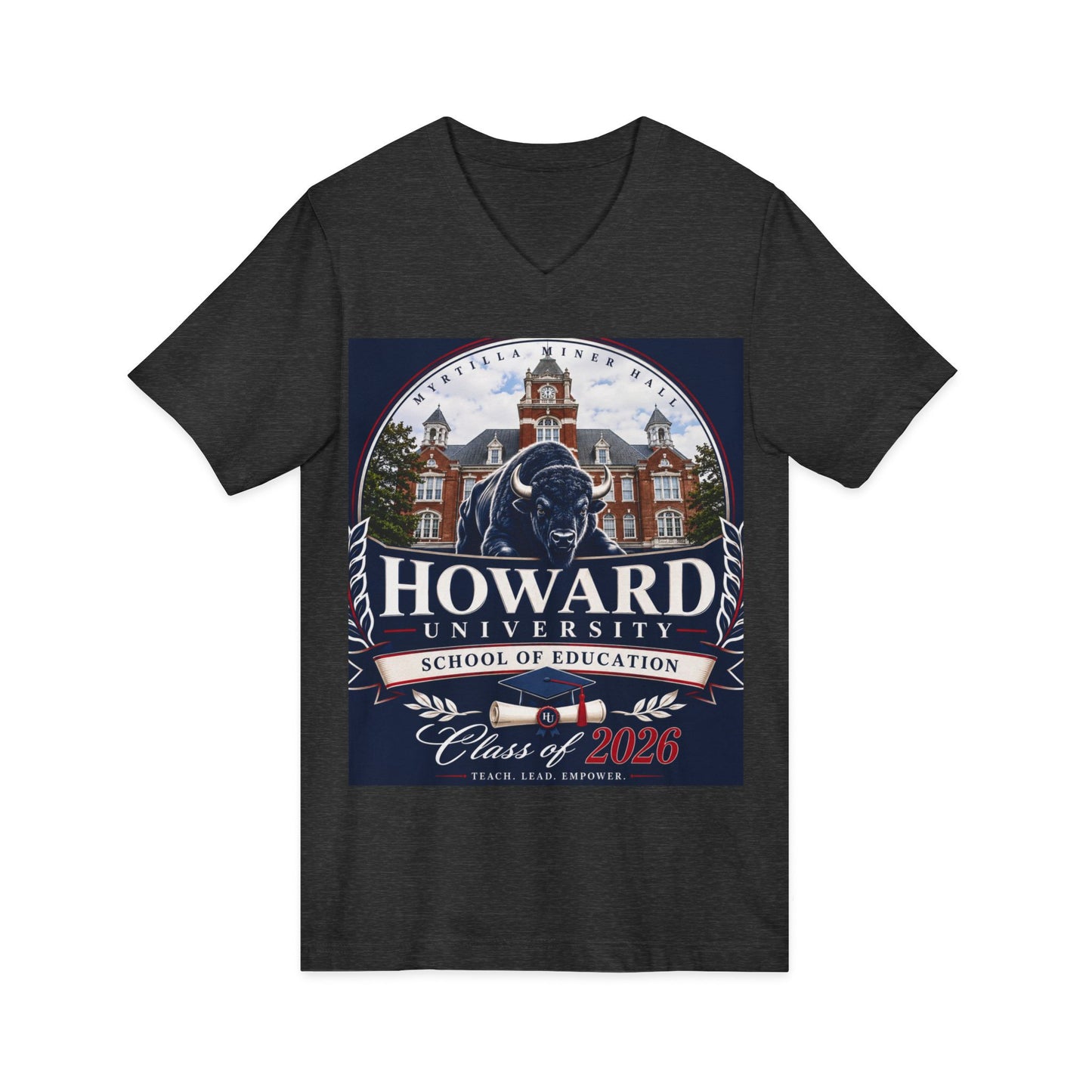 Howard University Class of 2026 Unisex V-Neck T-Shirt | The Mecca Incoming Class Tee