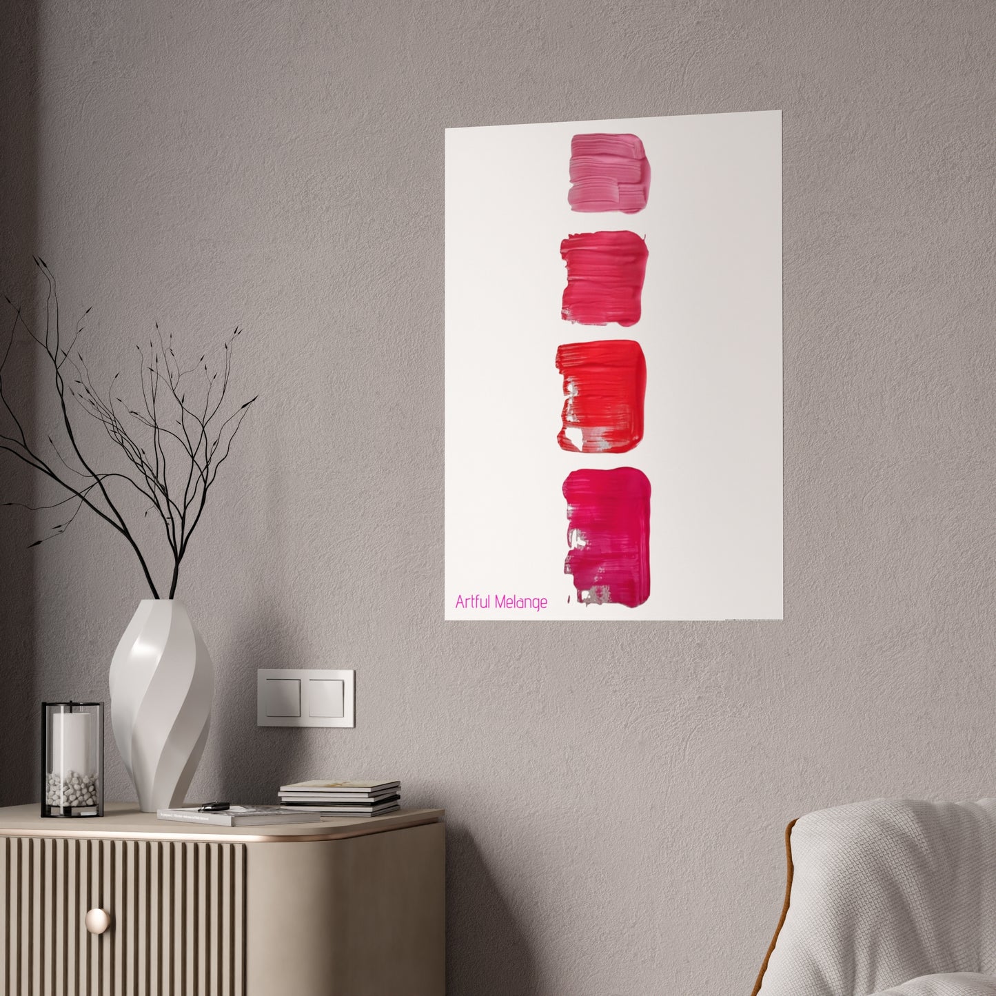 Gleaming Acrylic Abstract Poster: A Spectrum of Colorful Elegance