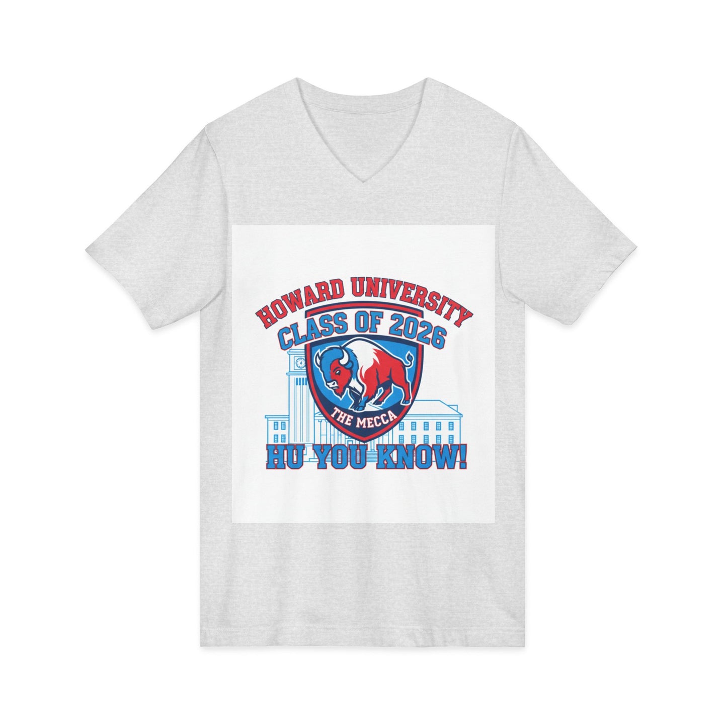 Howard University Class of 2026 Unisex V-Neck T-Shirt | The Mecca Incoming Class Tee