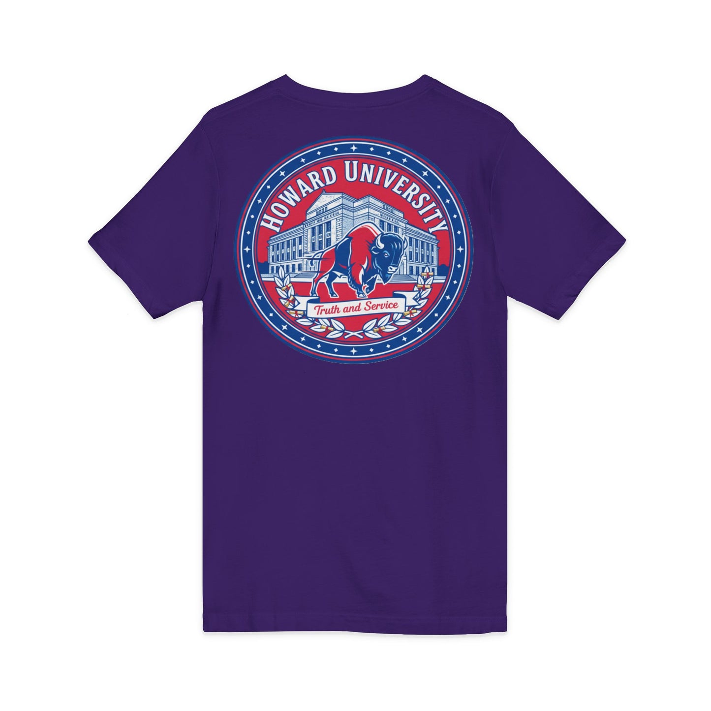 Howard University/ Truth and Service Unisex V-Neck T-Shirt 3