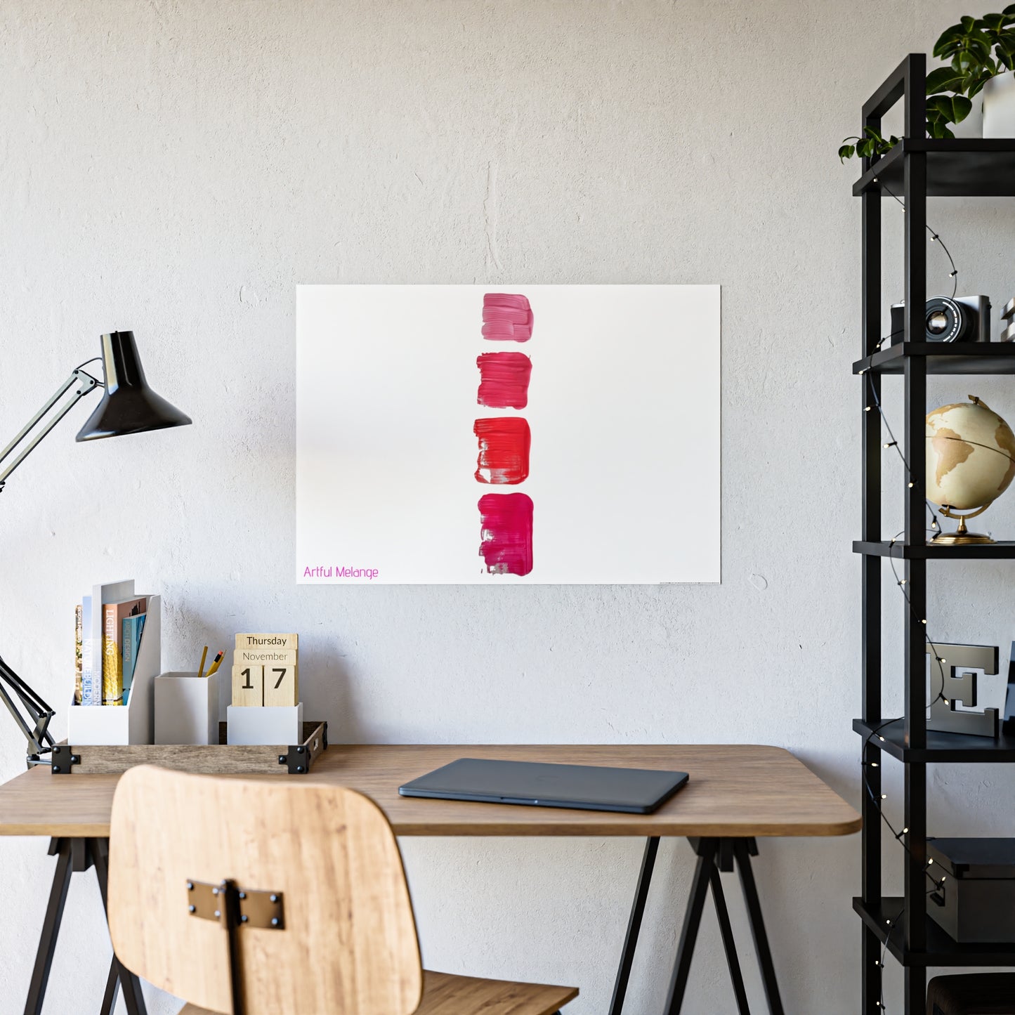 Gleaming Acrylic Abstract Poster: A Spectrum of Colorful Elegance