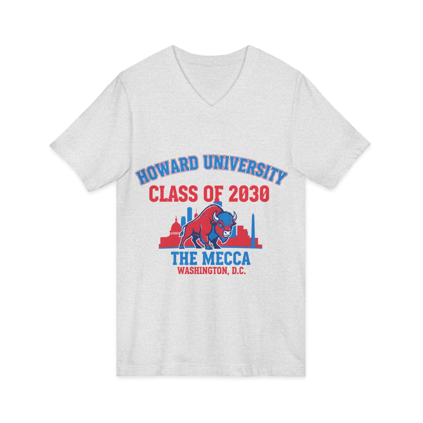 Howard University Class of 2030 Unisex V-Neck T-Shirt | The Mecca Incoming Class Tee