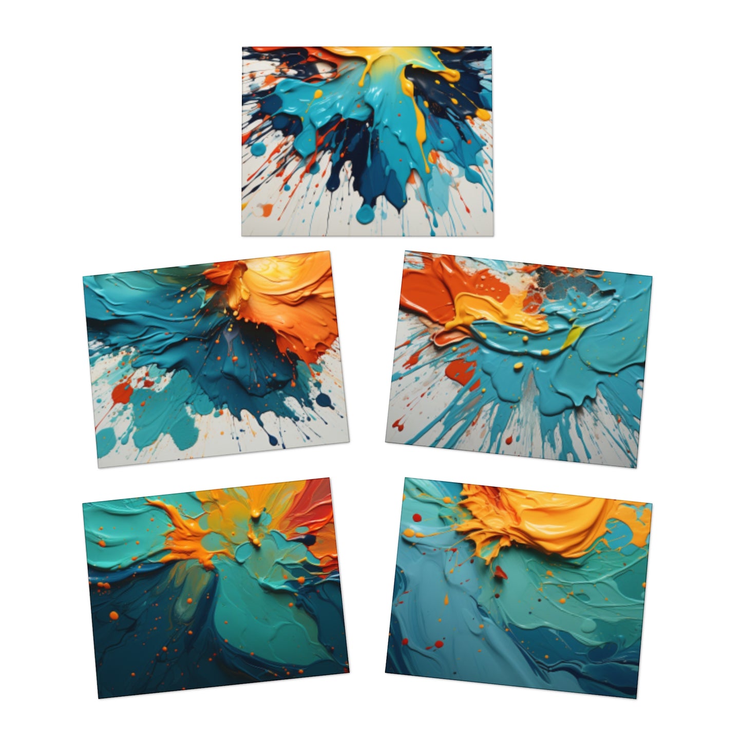 Elegance in Ink:  Abstract Art Note Card Set(5-Pack)