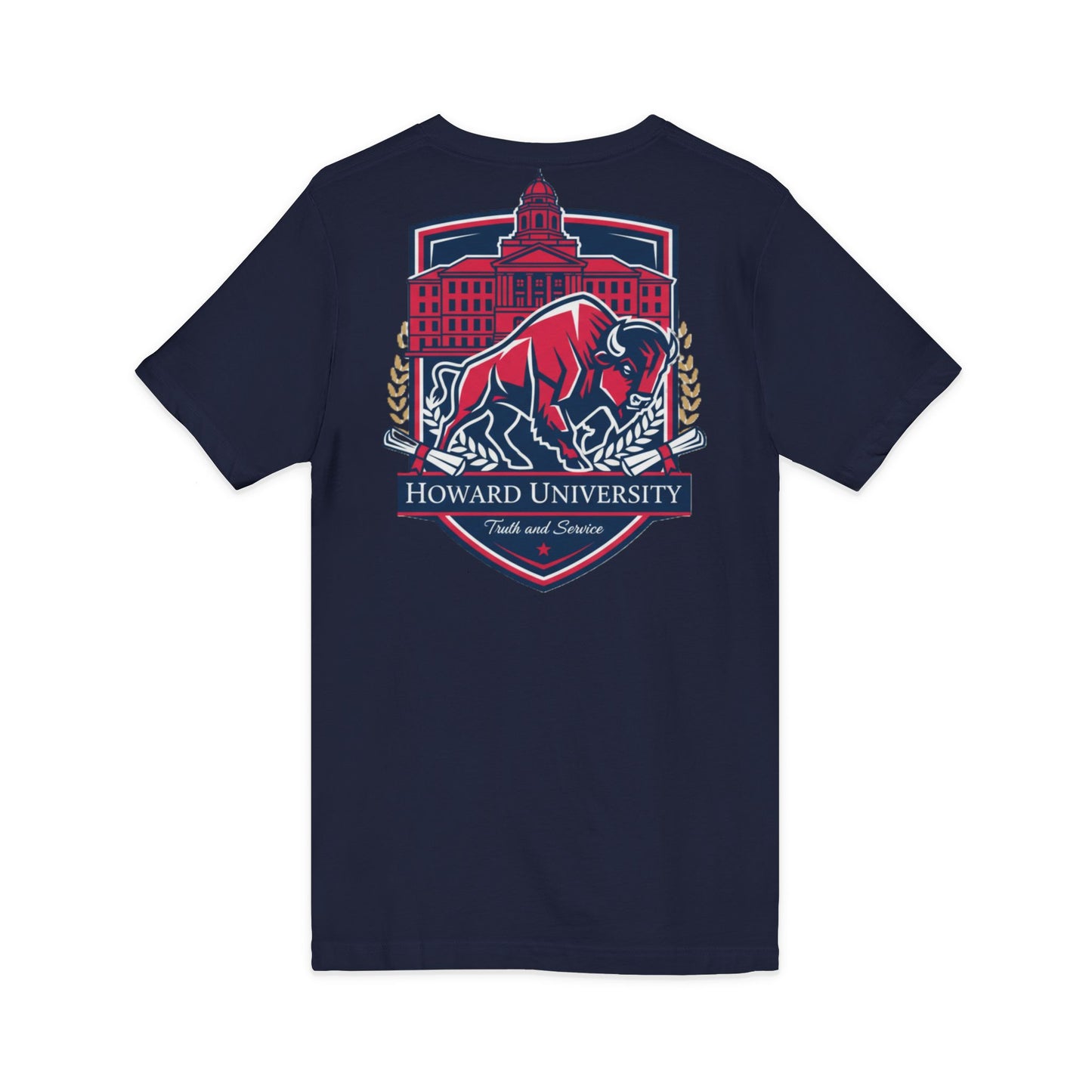 Howard University/ Truth and Service Unisex V-Neck T-Shirt 5