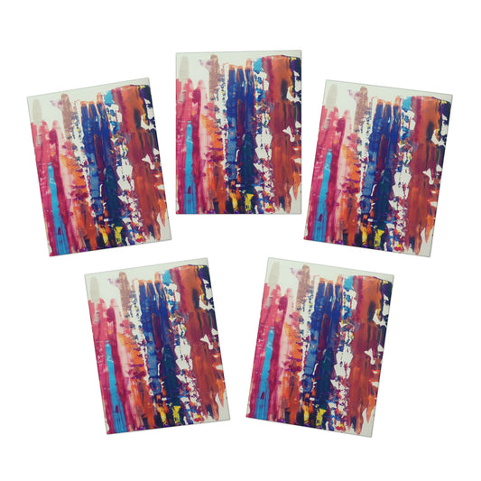 Elegance in Ink:  Abstract Art Note Card Set(5-Pack)