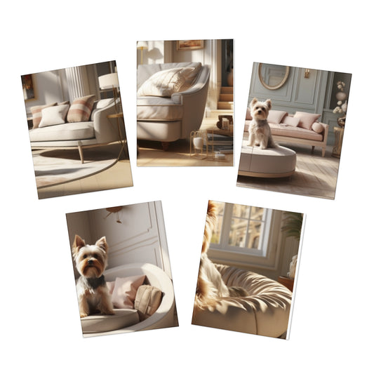 Regal Respite: A Yorkshire Terrier Reigns Supreme (5-Pack)