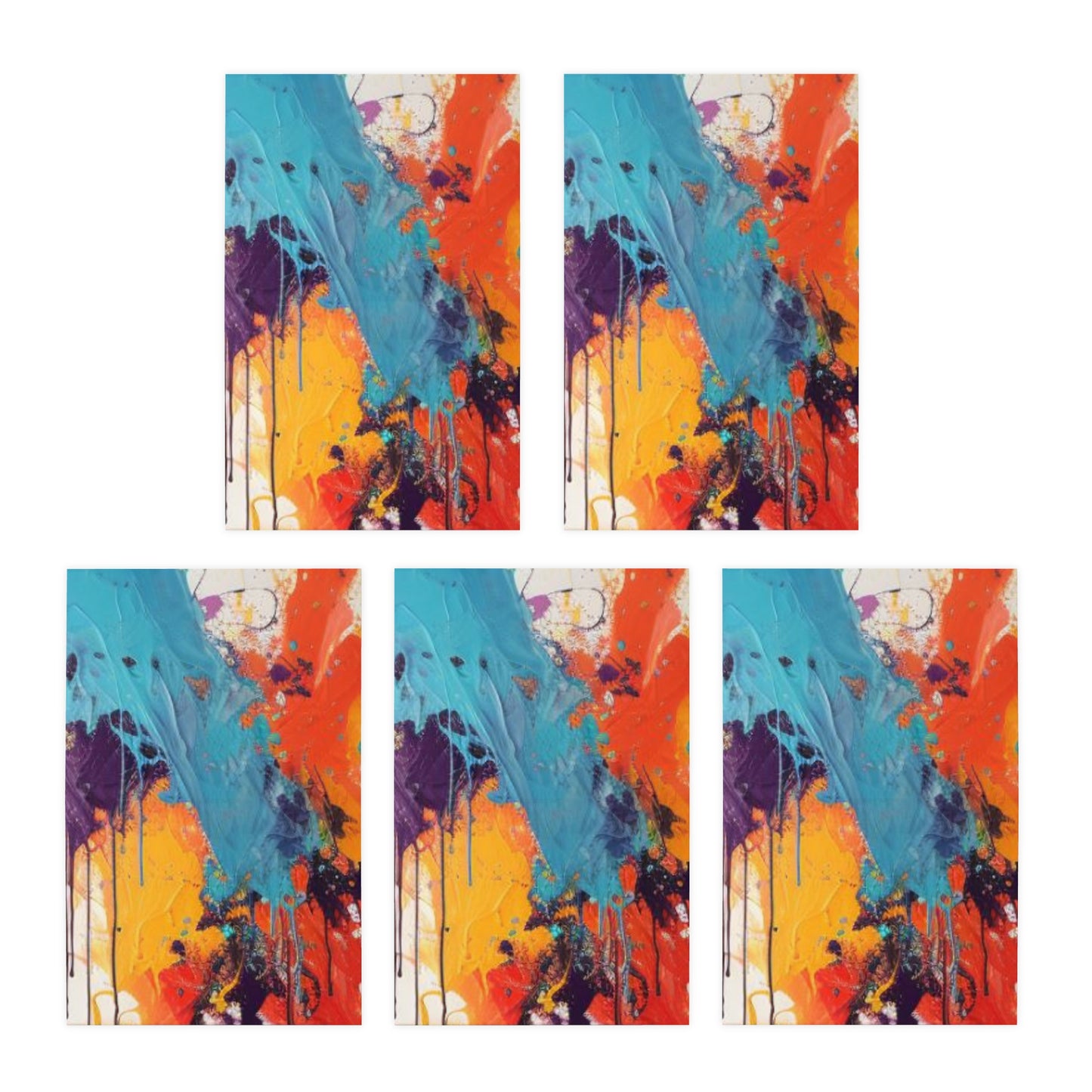 Elegance in Ink:  Abstract Art Note Card Set(5-Pack)