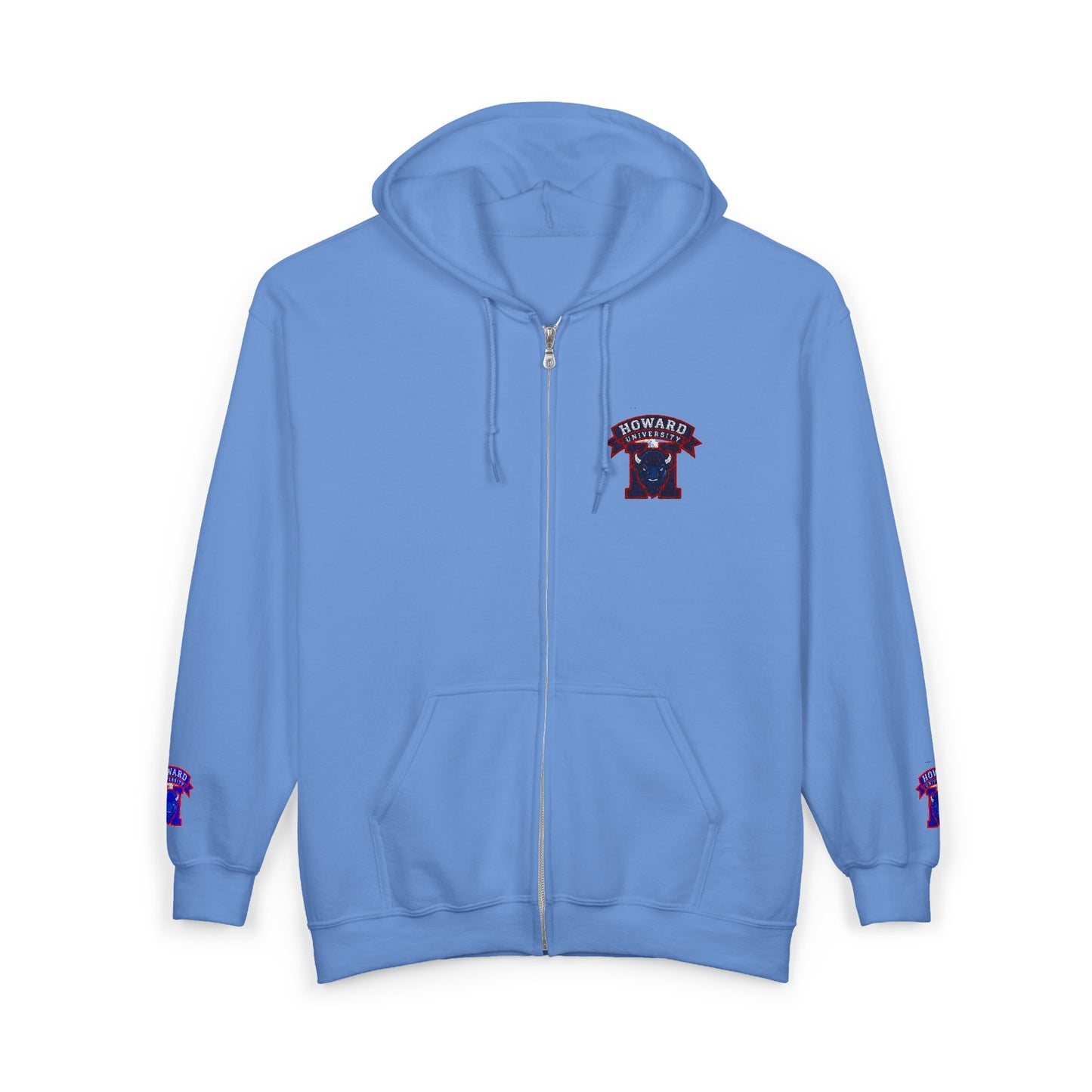 Bison Heritage Embroidered Collection: Full-Zip Sweatshirt | Howard-Inspired HBCU Collegiate Jacket