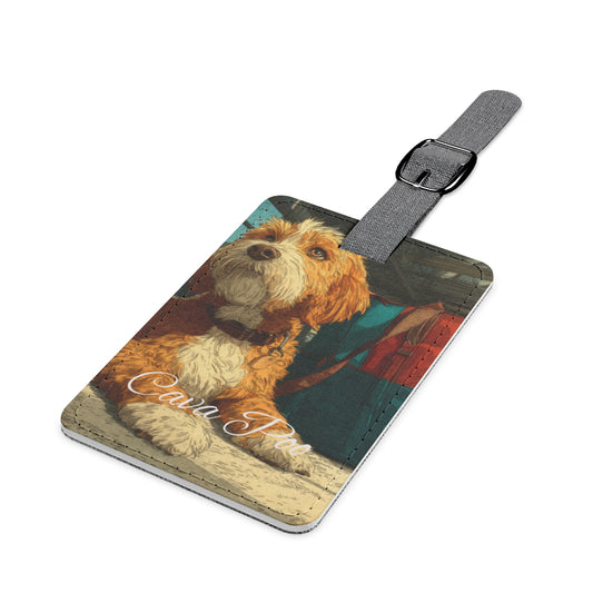 Pawfect Travels™ Pet-Inspired  Luggage Tag, Cava Poo 1 Rectangle
