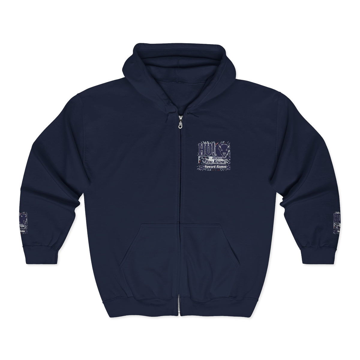 Bison Heritage Embroidered Collection: Full-Zip Sweatshirt | Howard-Inspired HBCU Collegiate Jacket