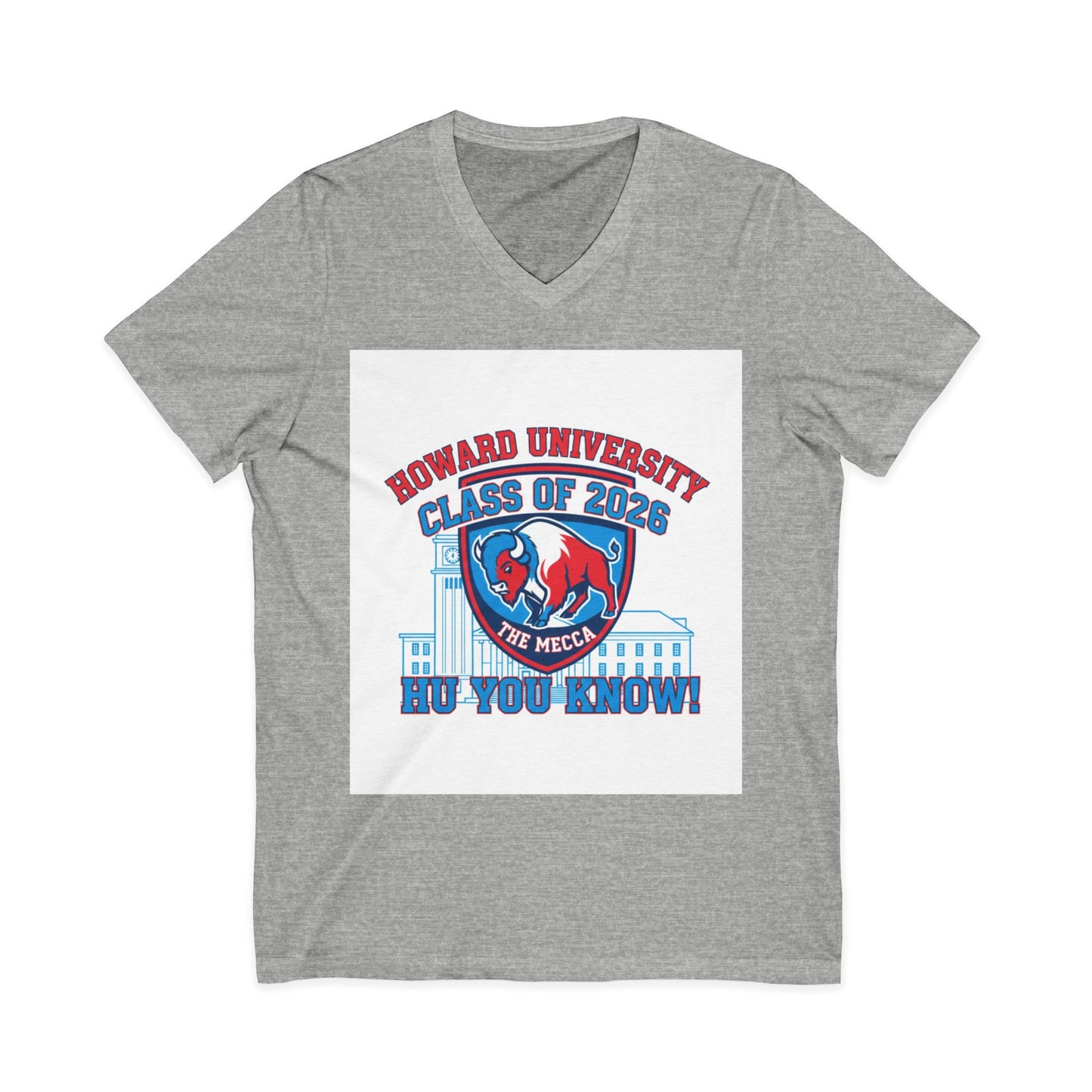 Howard University Class of 2026 Unisex V-Neck T-Shirt | The Mecca Incoming Class Tee
