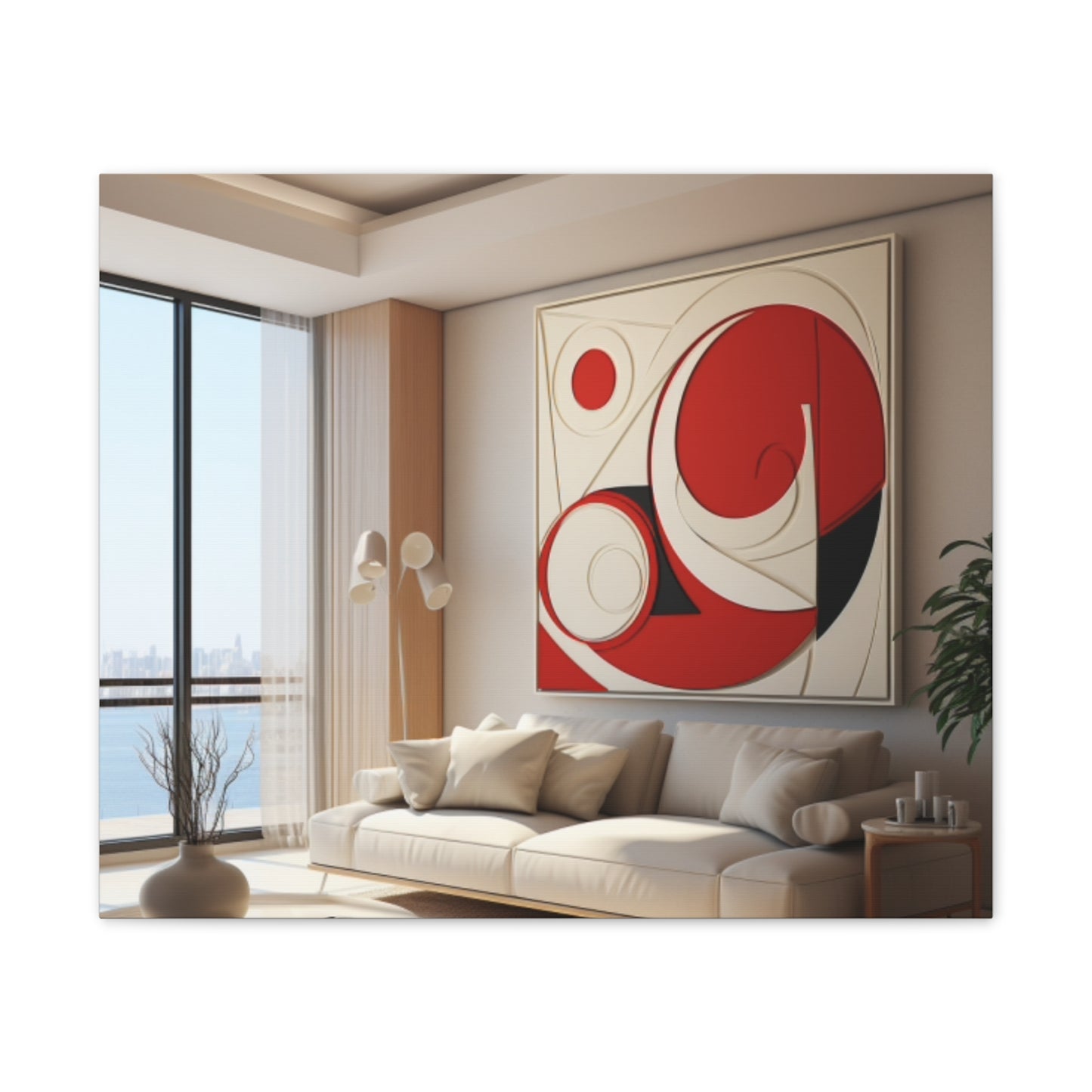 Crimson Elegance: A Symphony of Sophistication Canvas Print