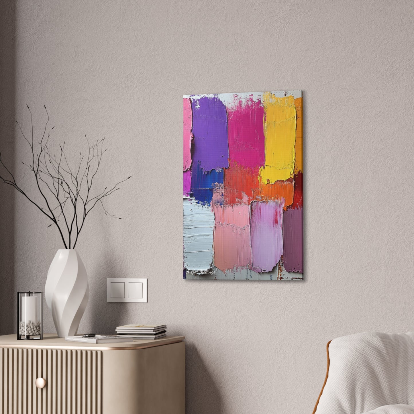 Acrylic Abstract Canvas Print - Richly Textured Artistry