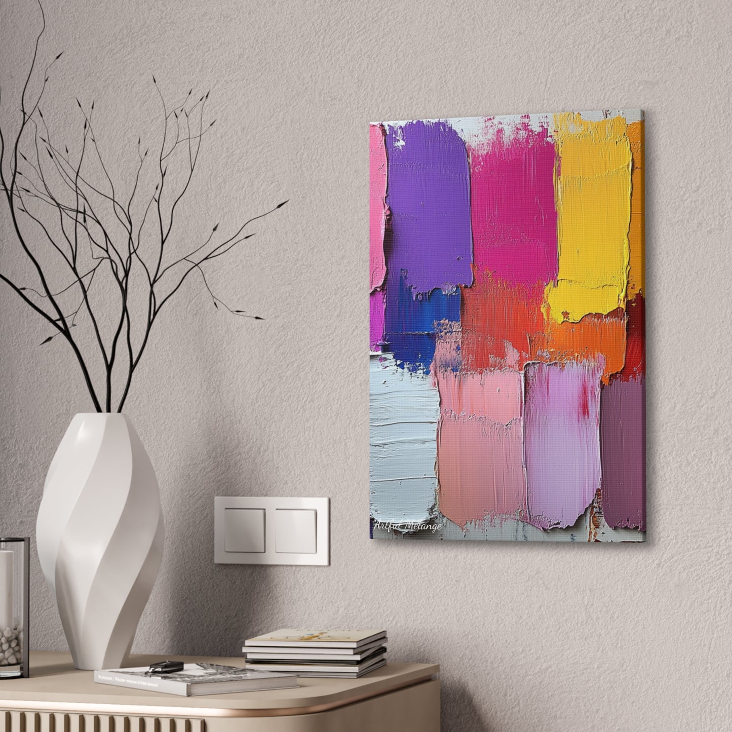 Acrylic Abstract Canvas Print - Richly Textured Artistry