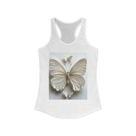 Flutter & Flow | Women's Razorback White T-Shirts with Artistic Butterflies 1
