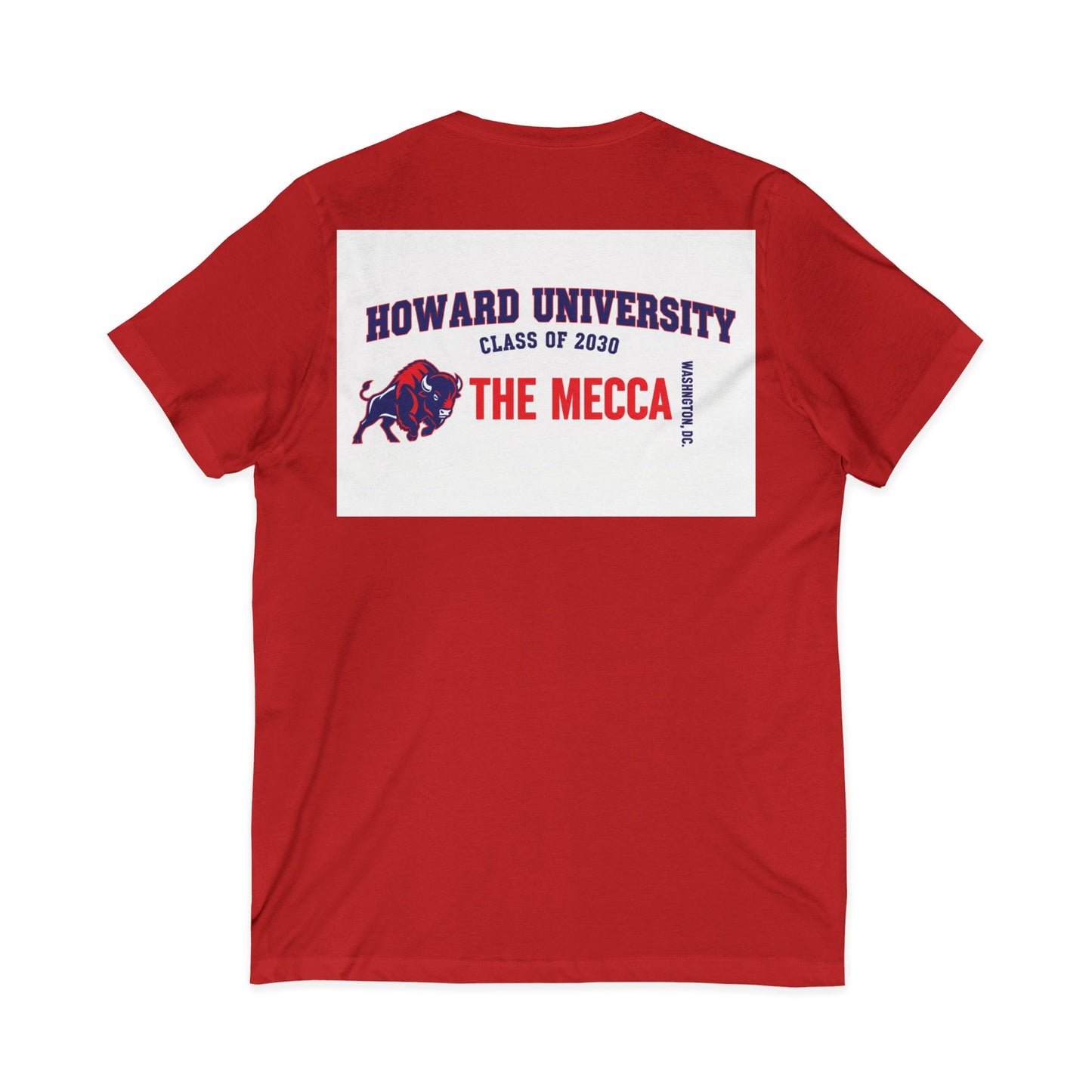 Howard University Class of 2030 Unisex V-Neck T-Shirt | The Mecca Incoming Class Tee