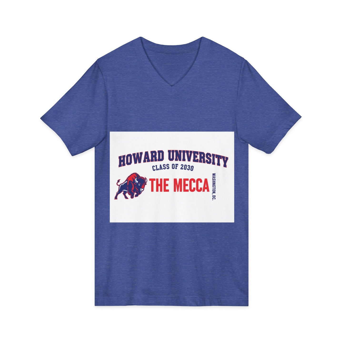 Howard University Class of 2030 Unisex V-Neck T-Shirt | The Mecca Incoming Class Tee