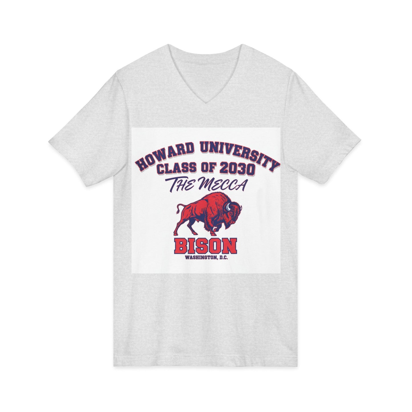 Howard University Class of 2030 Unisex V-Neck T-Shirt | The Mecca Incoming Class Tee