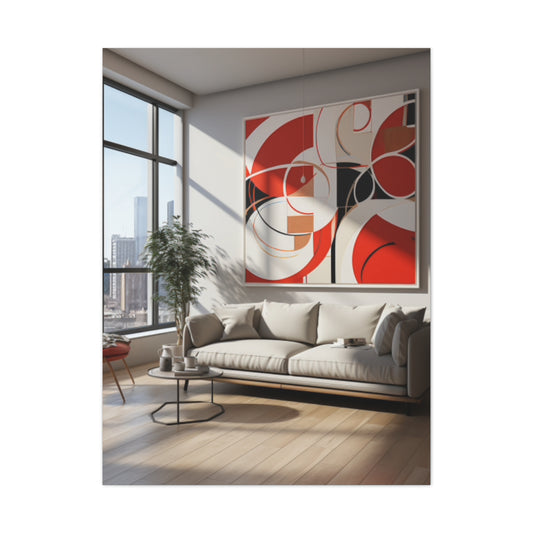 Crimson Elegance: A Symphony of Sophistication Canvas Print