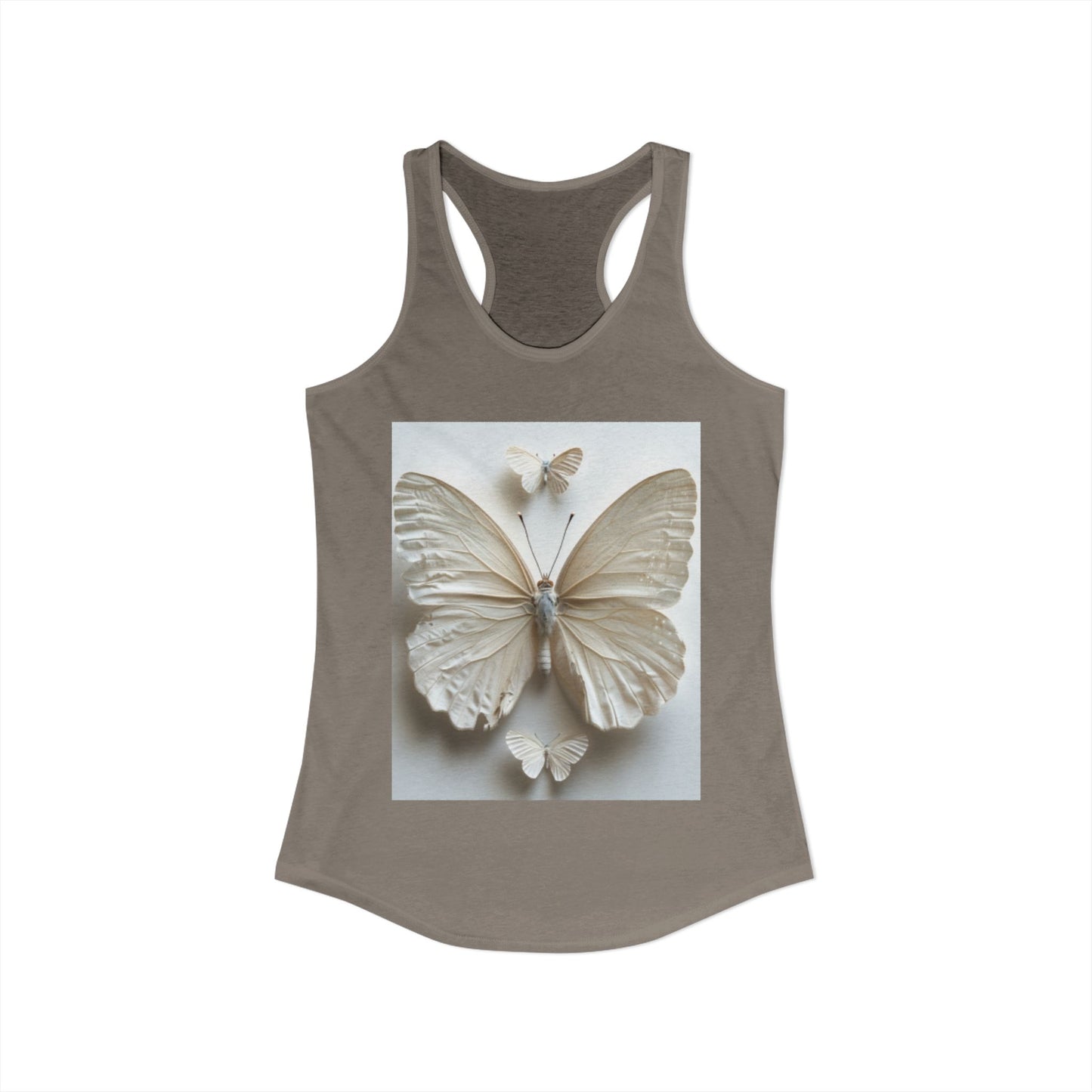 Flutter & Flow | Women's Razorback White T-Shirts with Artistic Butterflies 1