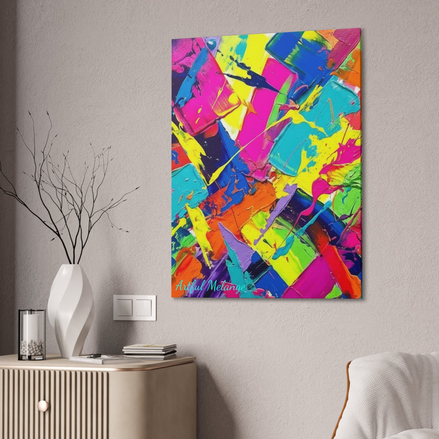 Acrylic Abstract Canvas Print - Richly Textured Artistry