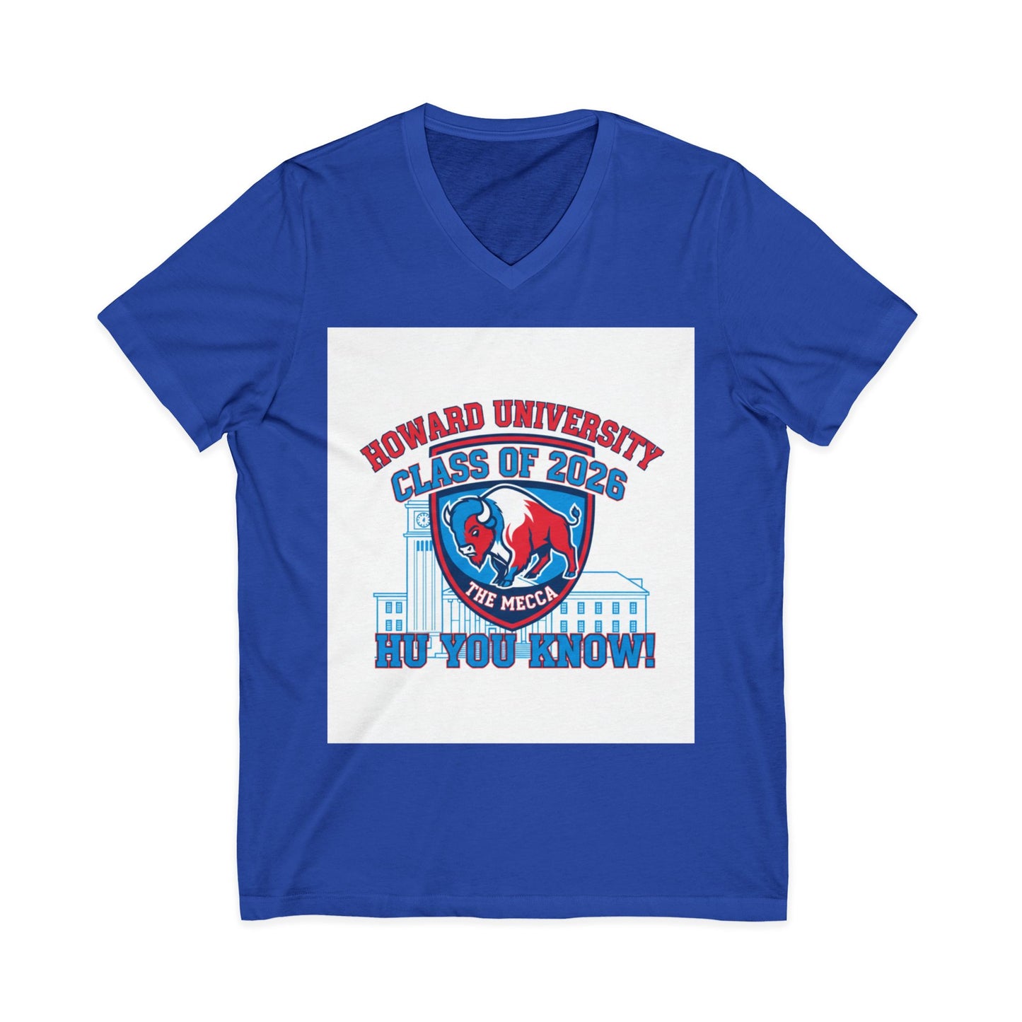 Howard University Class of 2026 Unisex V-Neck T-Shirt | The Mecca Incoming Class Tee