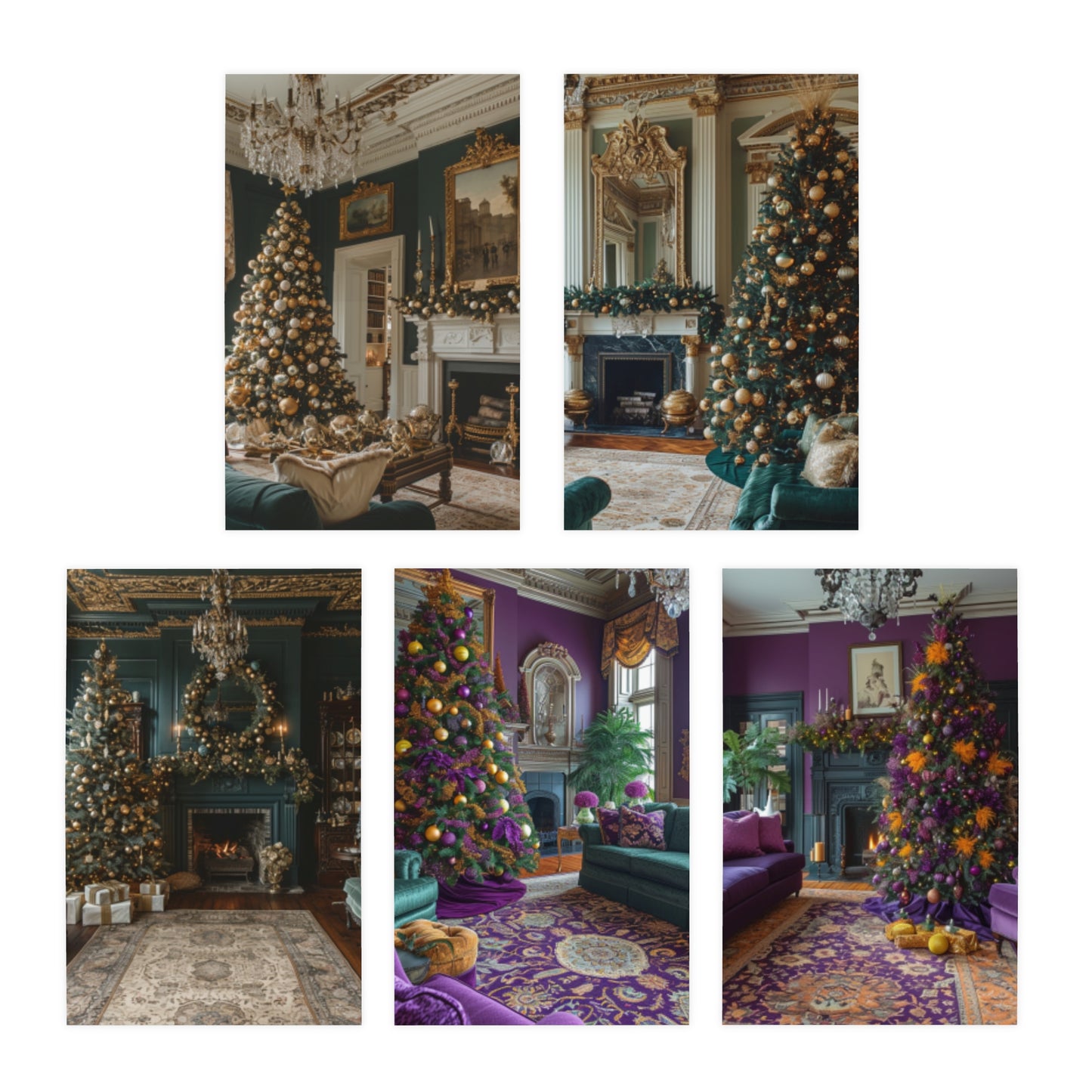 Big Easy Festivity Mardi Gras Note Card Set (5-Pack)