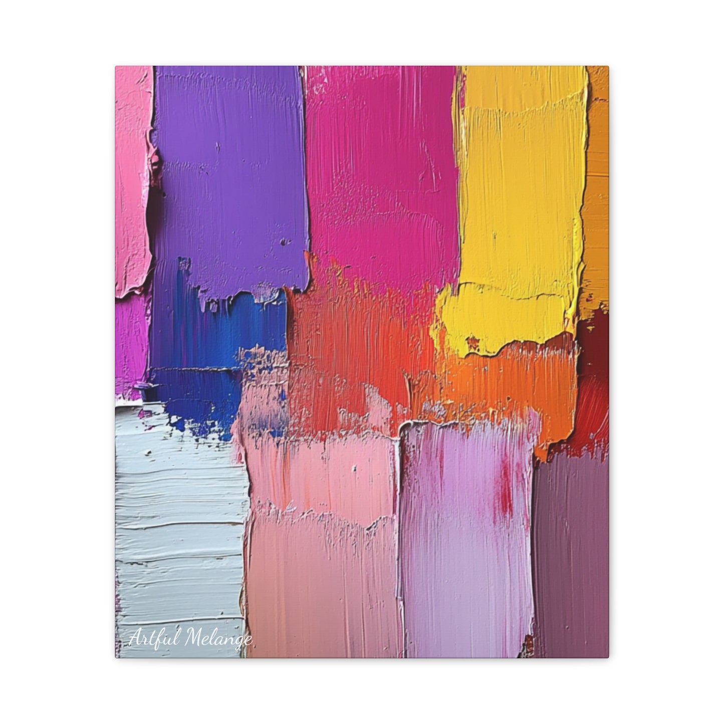 Acrylic Abstract Canvas Print - Richly Textured Artistry