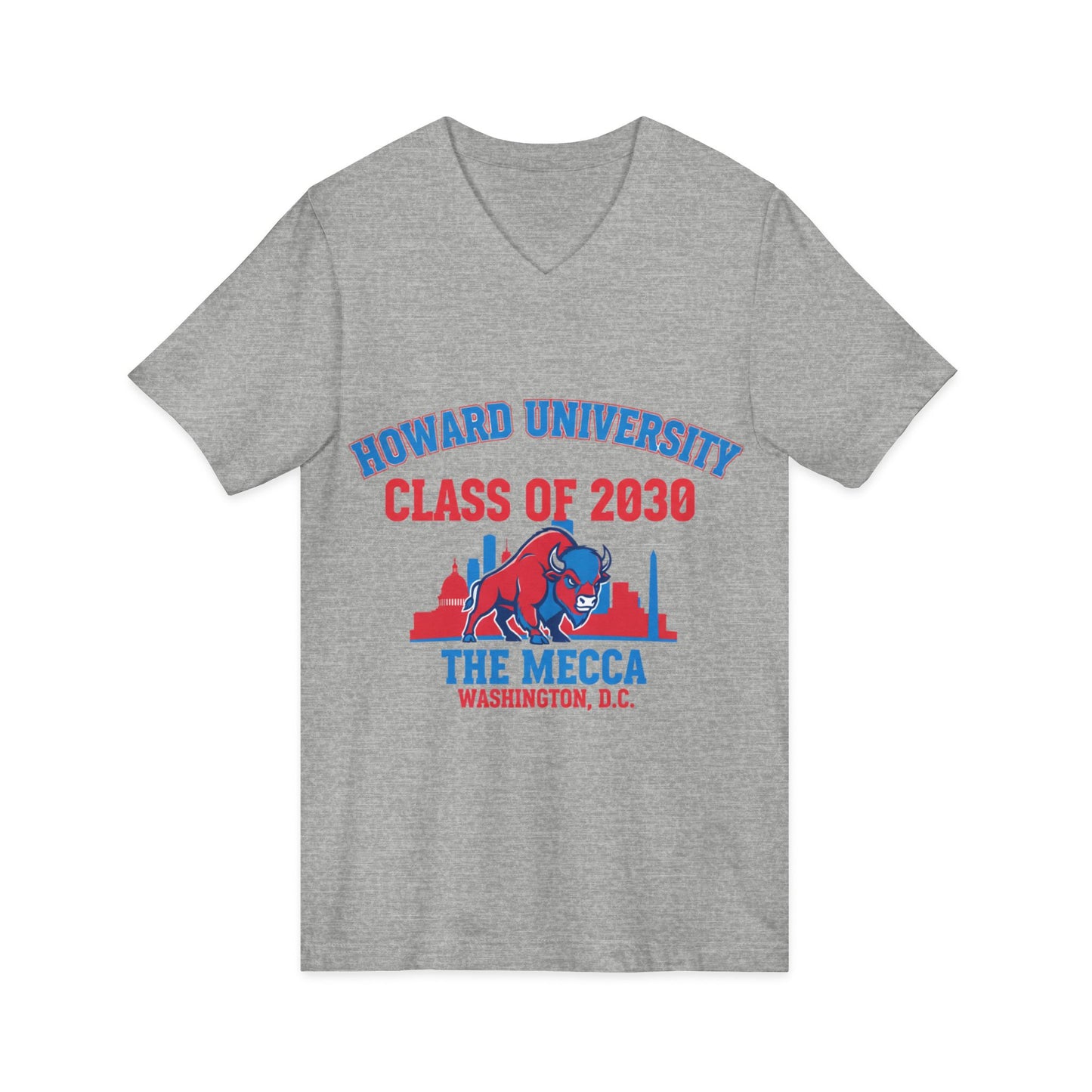 Howard University Class of 2030 Unisex V-Neck T-Shirt | The Mecca Incoming Class Tee