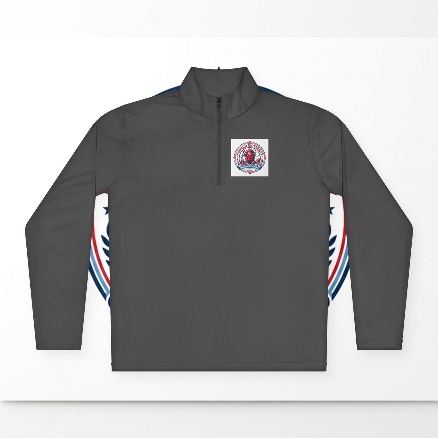 Howard University Legacy Unisex 1/4 Zip Pullover – Classic Solid Color HBCU Pride Collection/ Truth and Service