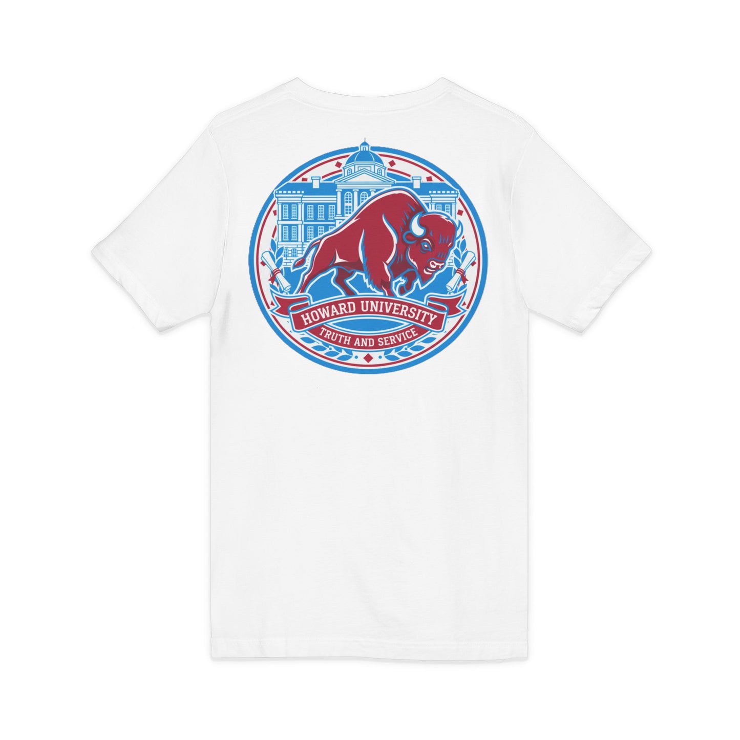 Howard University/ Truth and Service Unisex V-Neck T-Shirt 7