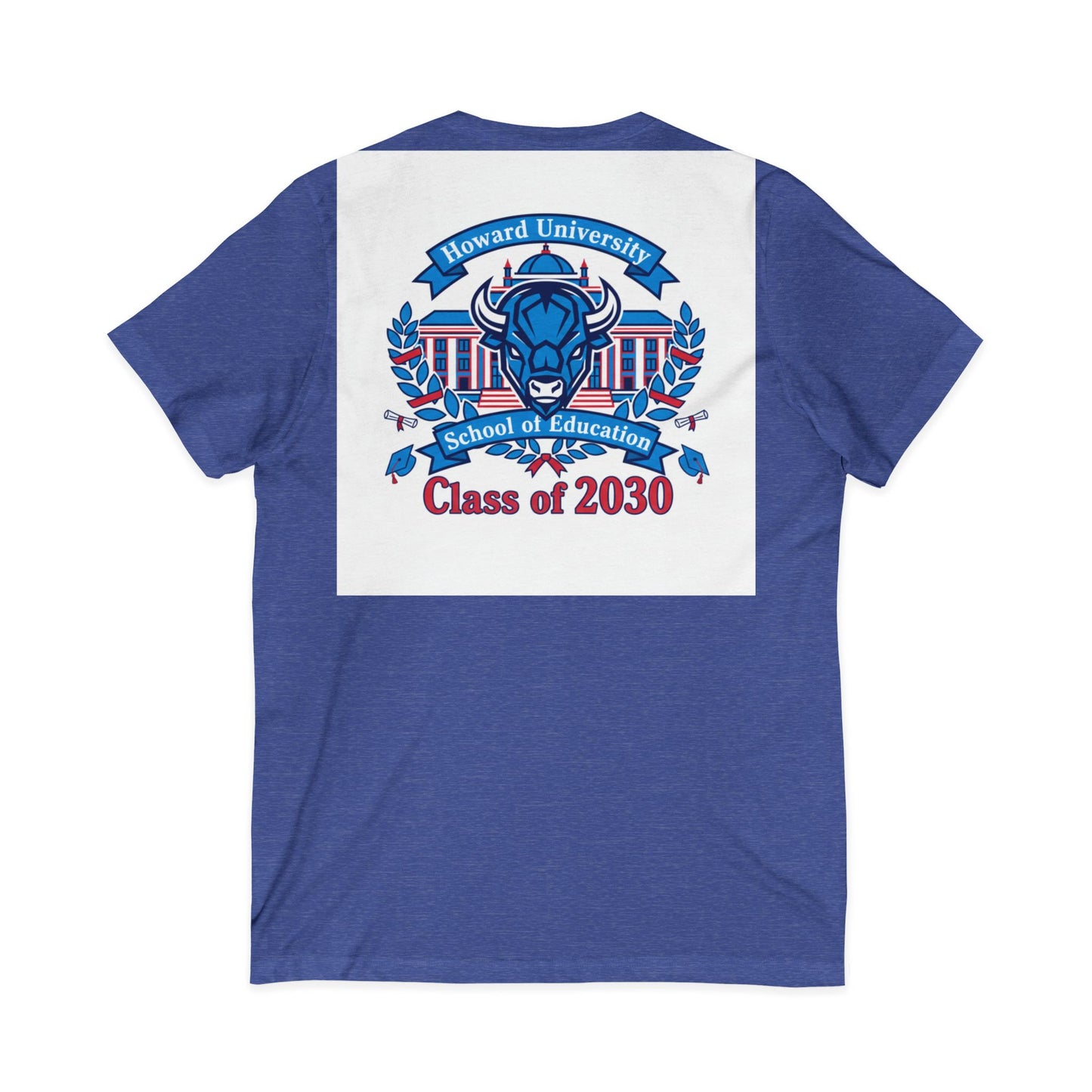 Howard University Class of 2030 Unisex V-Neck T-Shirt | The Mecca Incoming Class Tee
