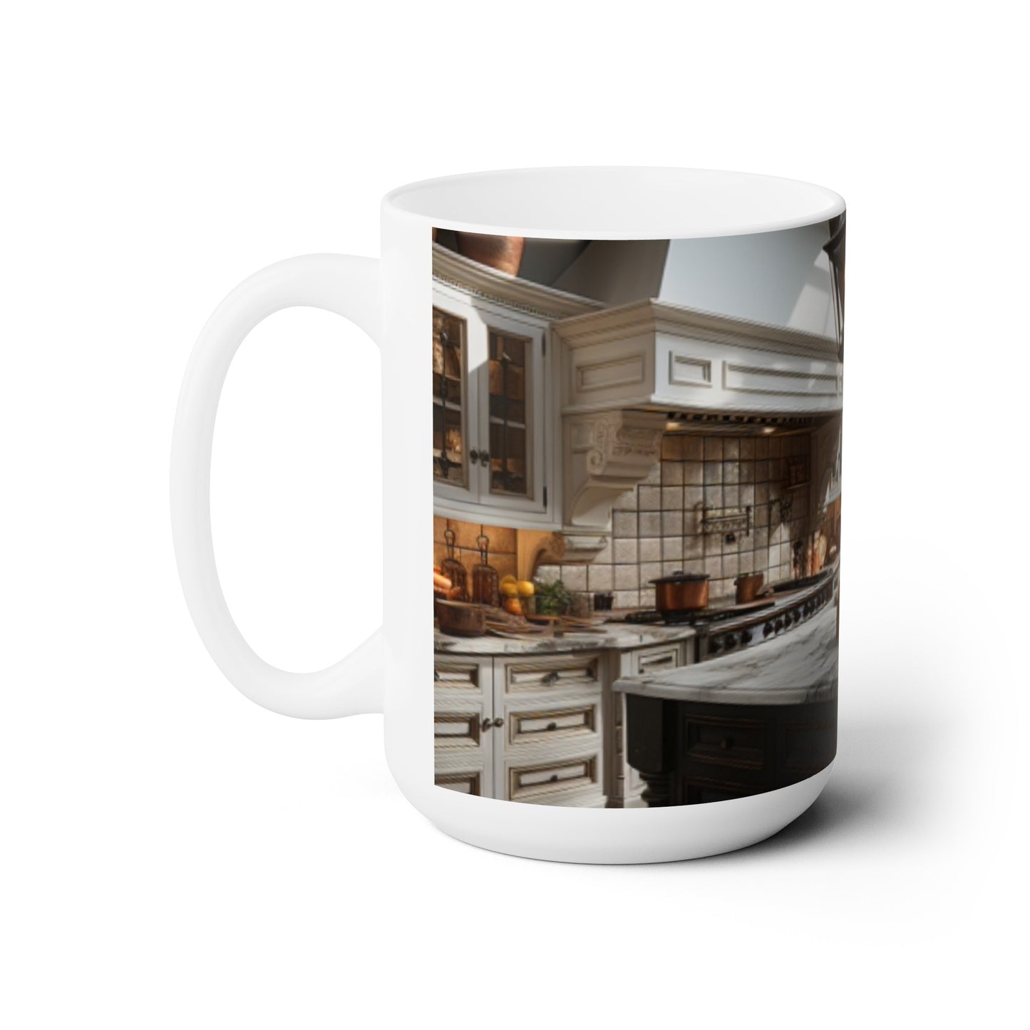 Elegant Kitchen Themed Ceramic Mug 15oz