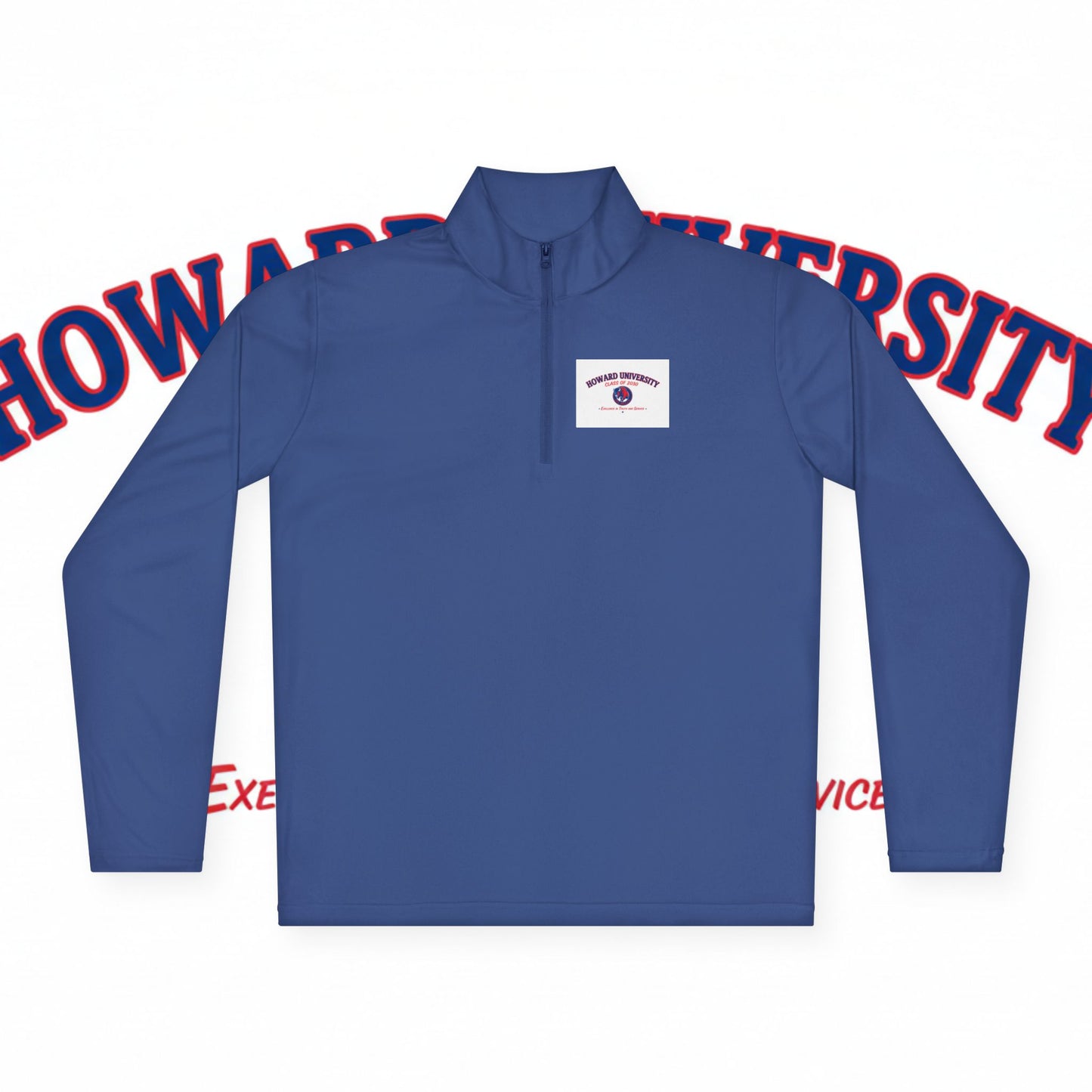 Howard University Legacy Unisex 1/4 Zip Pullover – Classic Solid Color HBCU Pride Collection/ Truth and Service