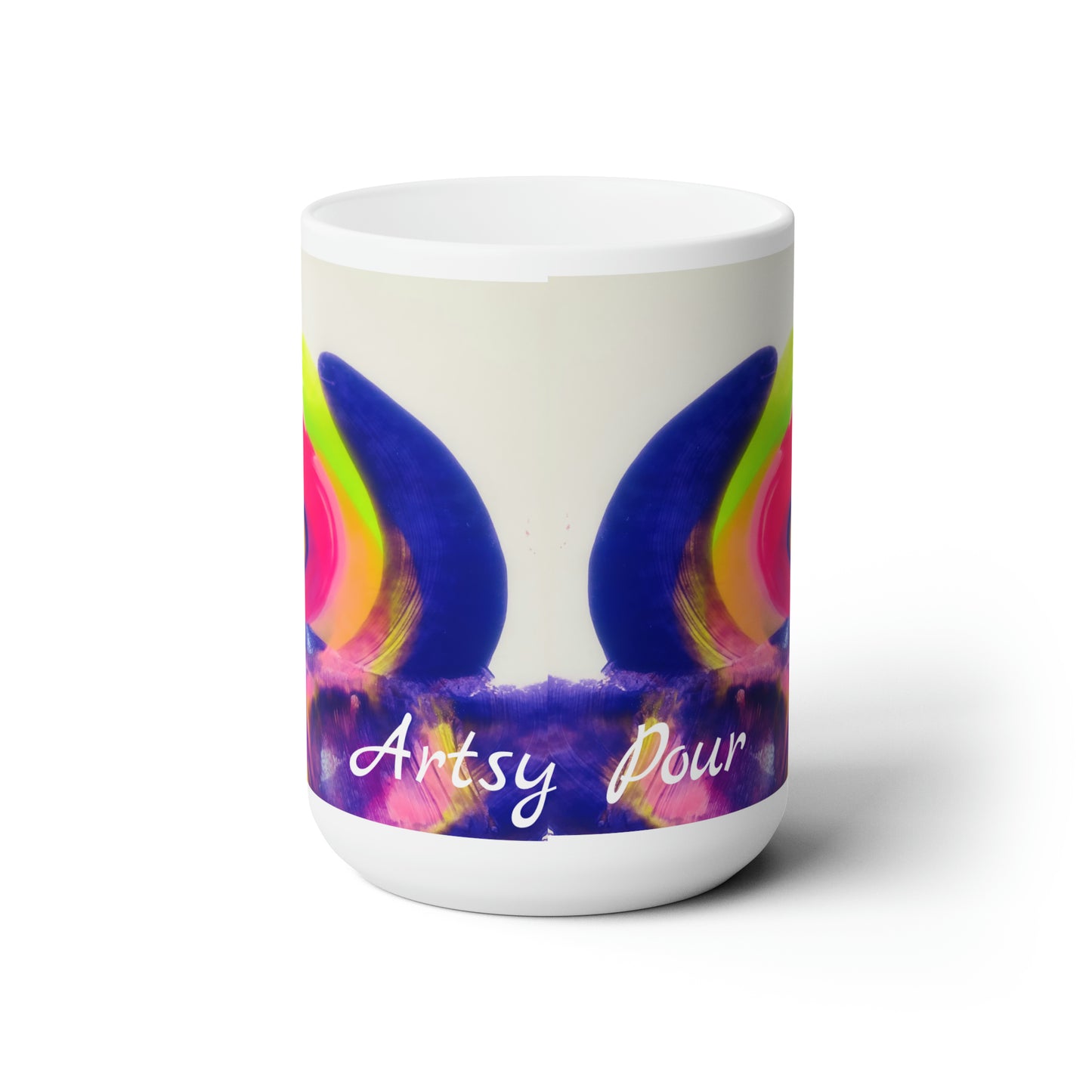 Artsy Pour Ceramic Mug 15oz