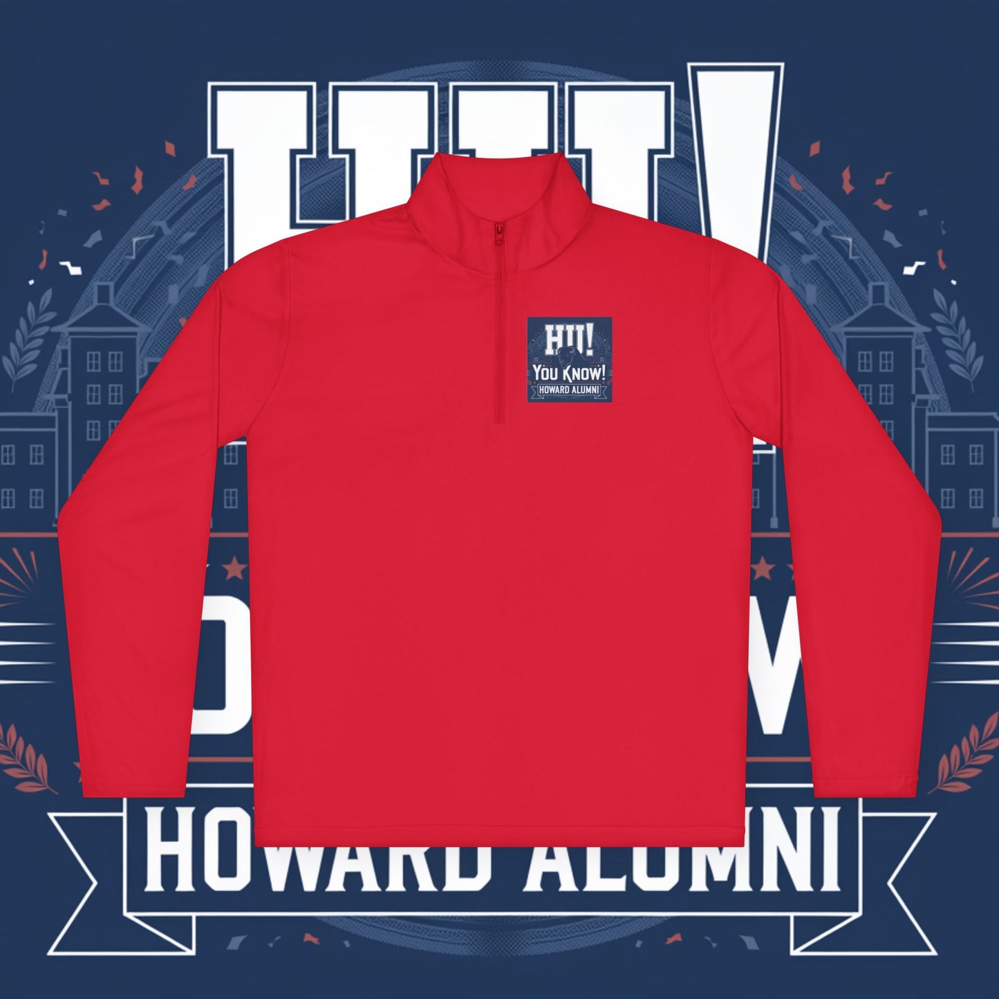Howard University Legacy Unisex 1/4 Zip Pullover – Classic Solid Color HBCU Pride Collection/ Truth and Service