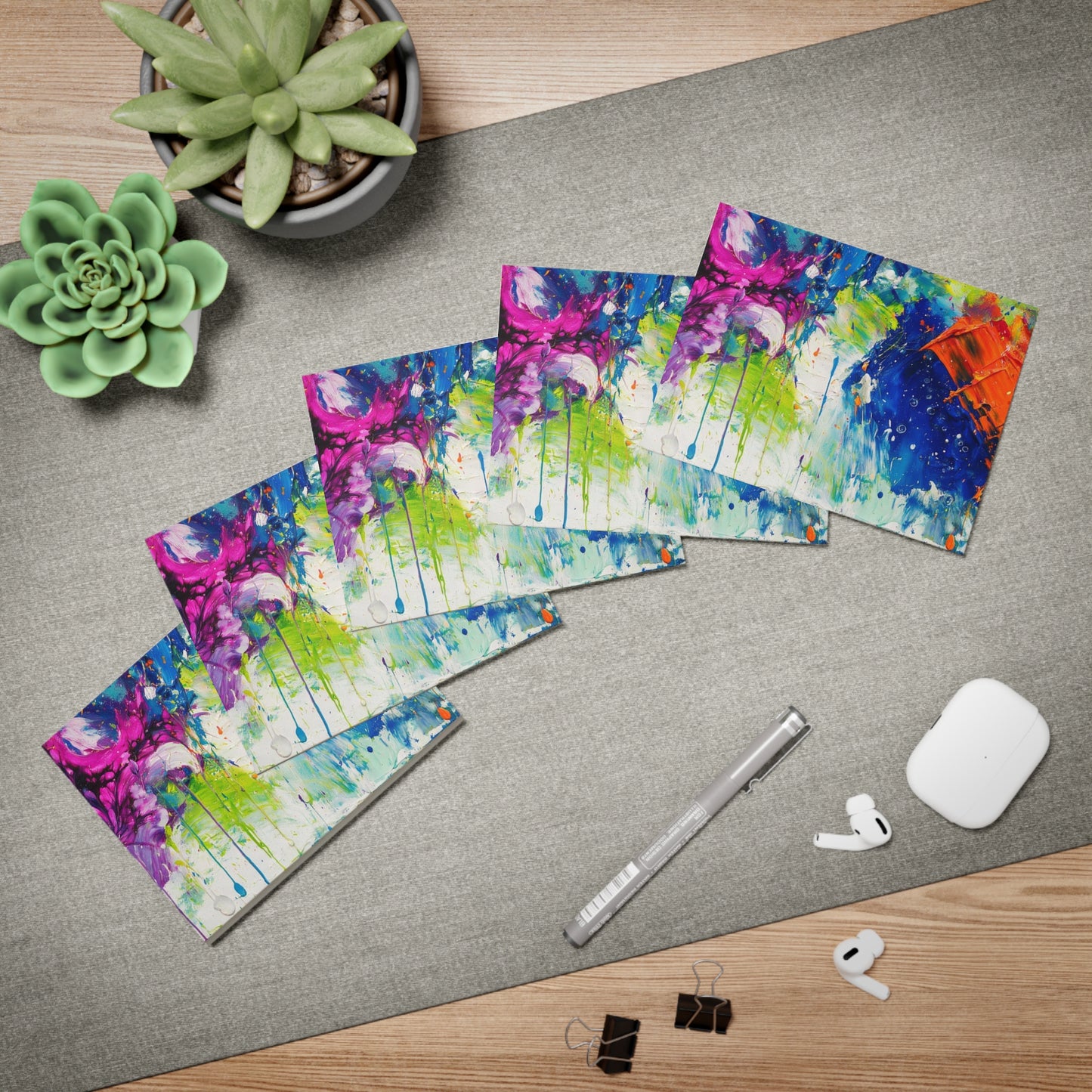 Elegance in Ink:  Abstract Art Note Card Set(5-Pack)