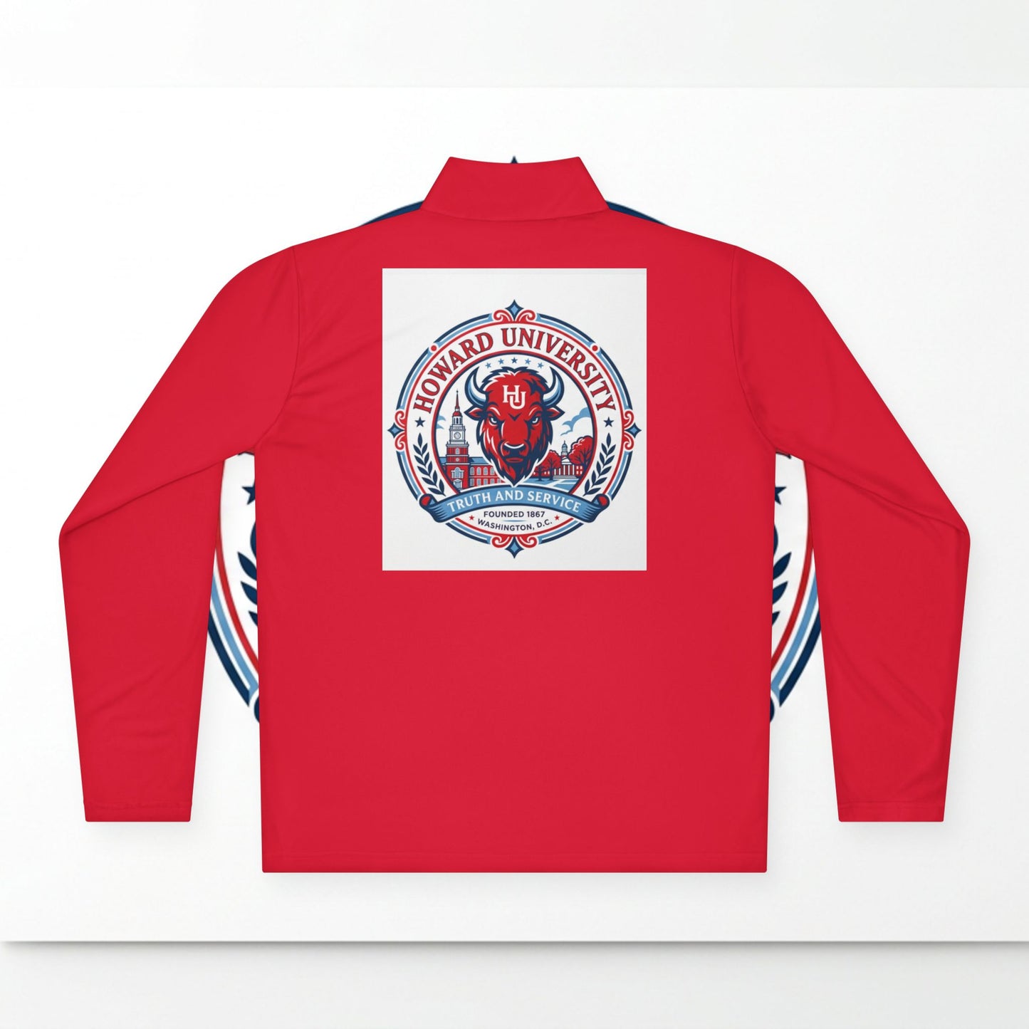 Howard University Legacy Unisex 1/4 Zip Pullover – Classic Solid Color HBCU Pride Collection/ Truth and Service