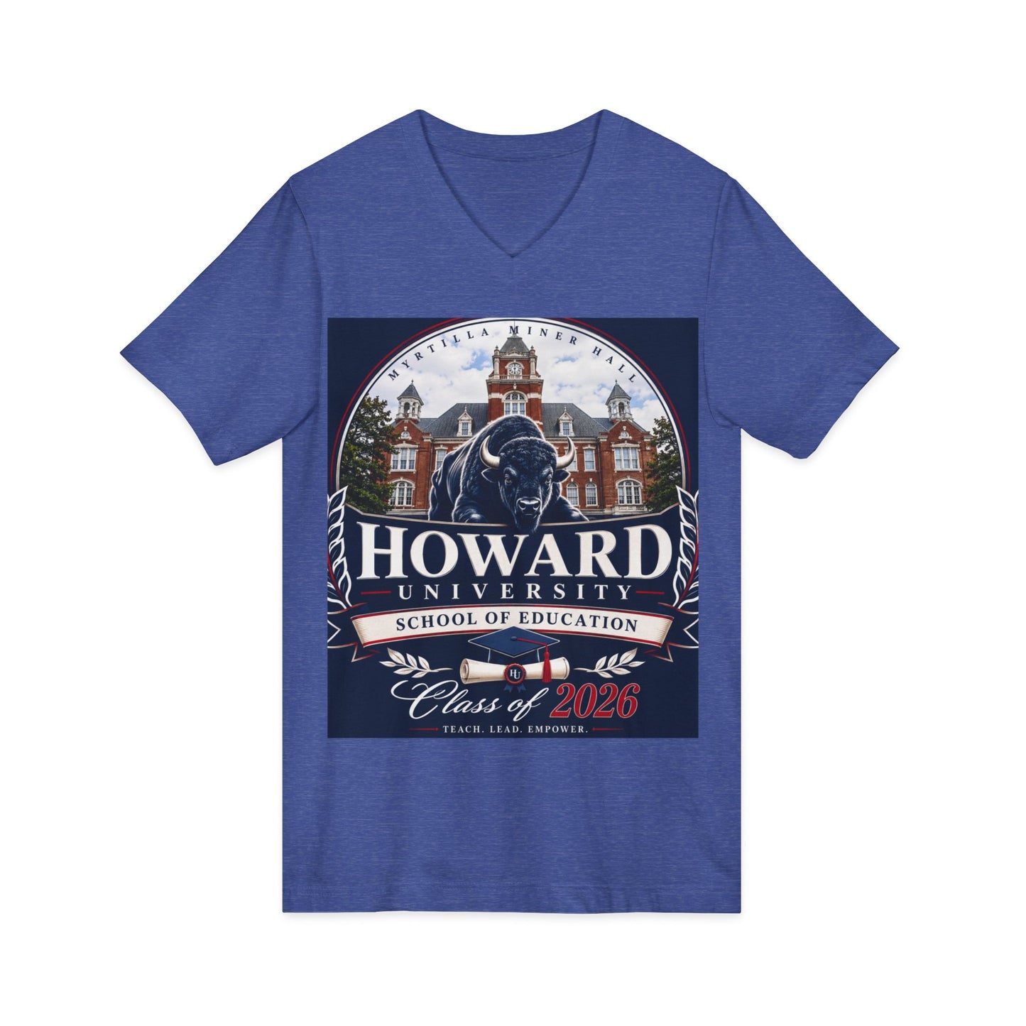 Howard University Class of 2026 Unisex V-Neck T-Shirt | The Mecca Incoming Class Tee