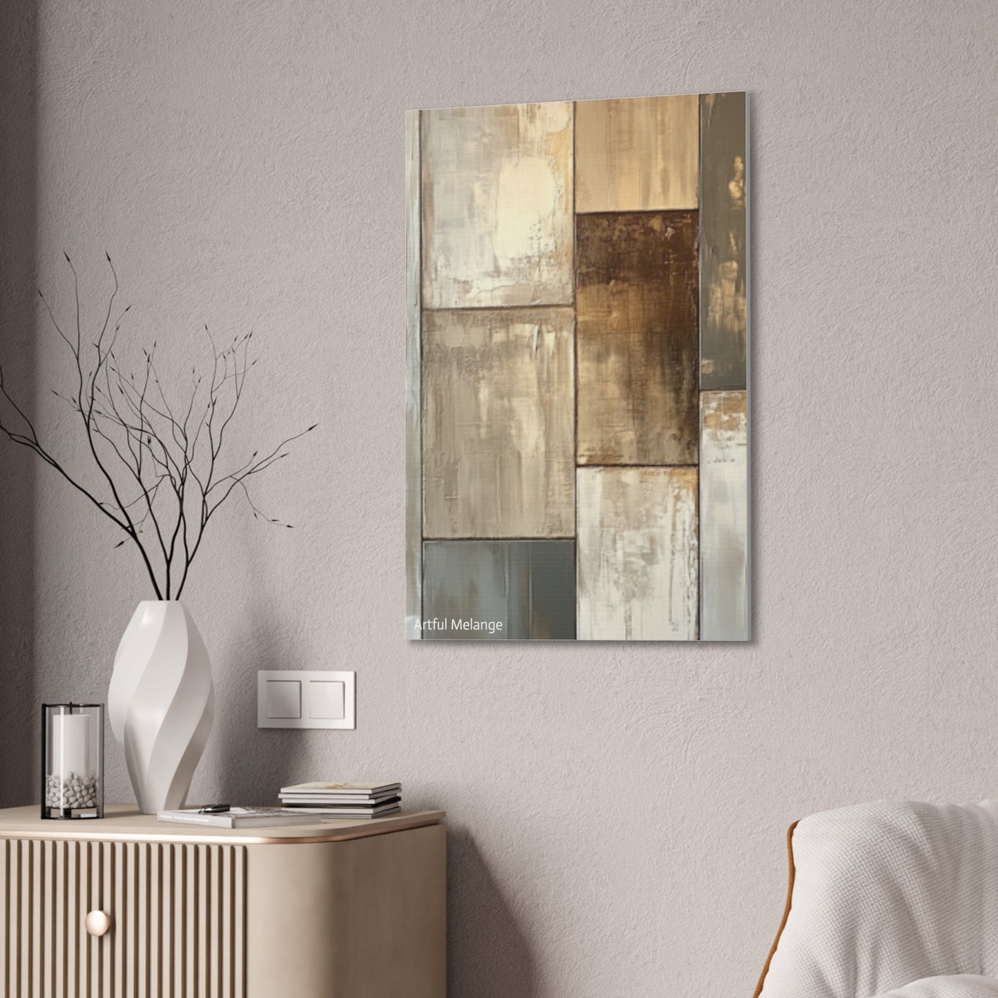 Acrylic Abstract Canvas Print - Richly Textured Artistry